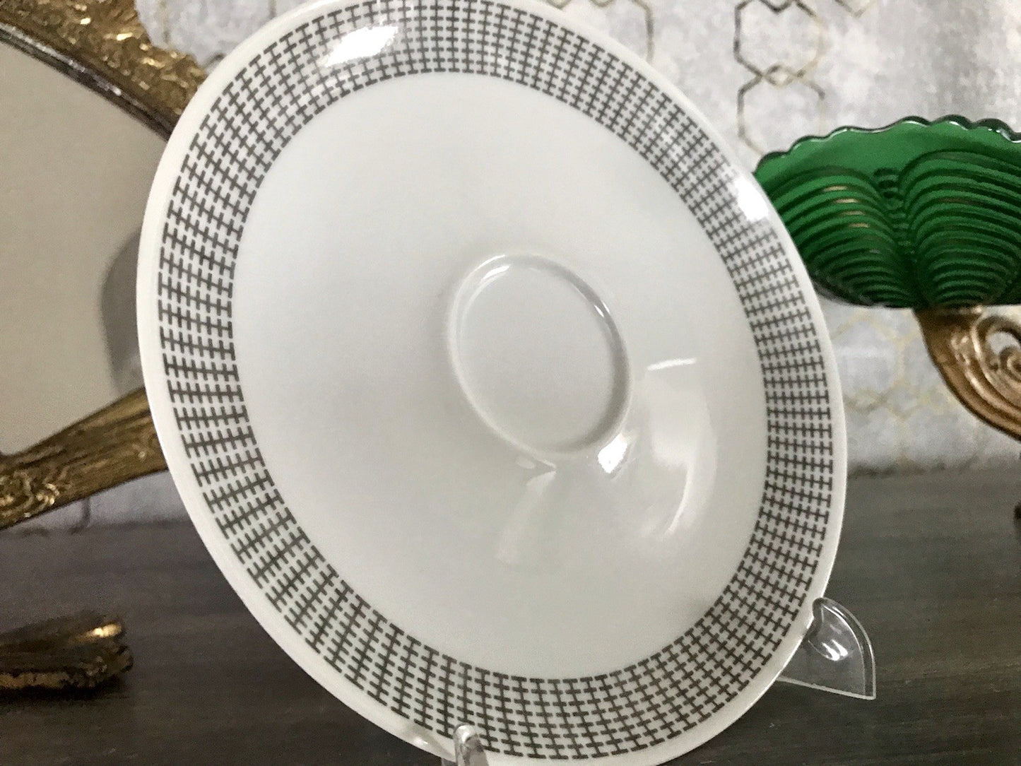 Eva Zeisel Design 1 von 5 Porzellan Untersetzer ~1960 Thomas Porzellan Rosenthal