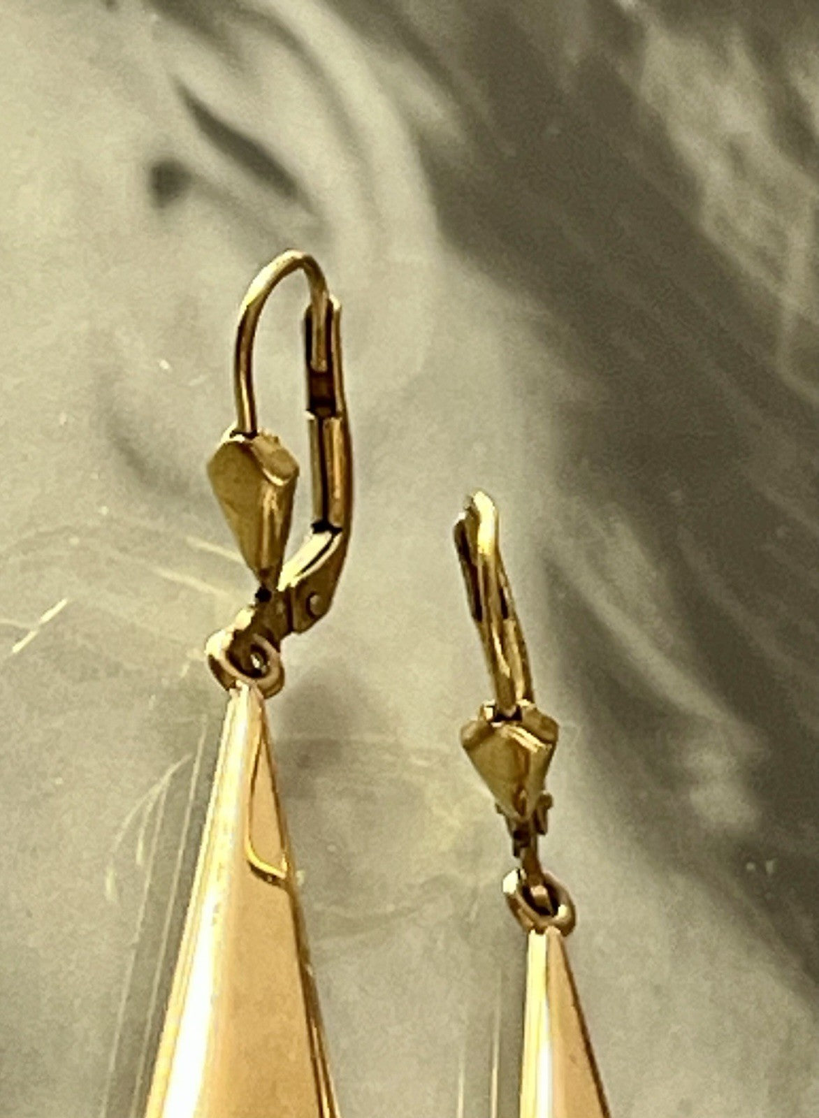 Vintage Ohrhänger Ohrringe vergoldet Amerik. Doublè Walzgold