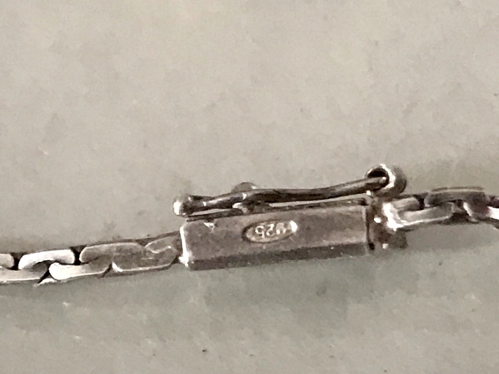 Antik Edel Jugendstil 925 Silber Collier Halskette Saphire? SCHÖN