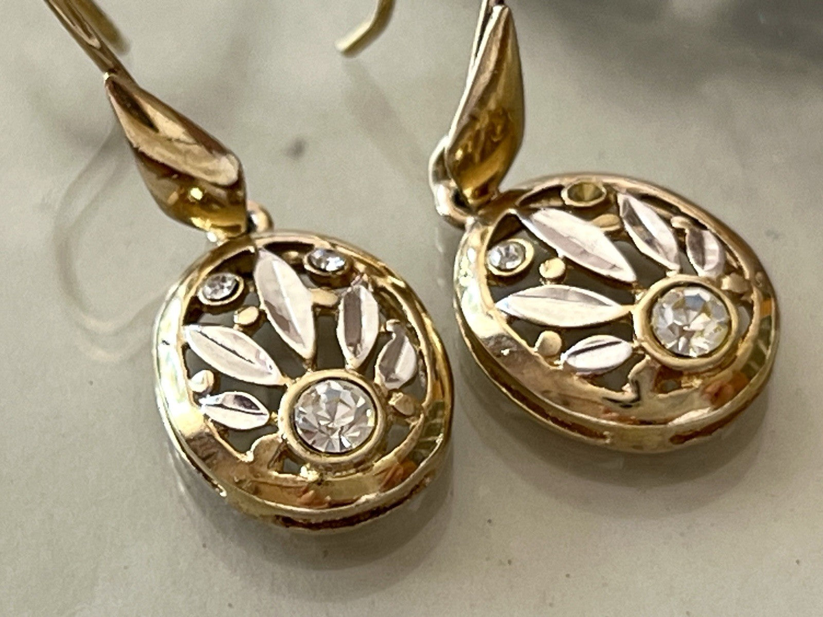 Ohrringe Ohrstecker DAMEN 925 Silber vergoldet gold Vintage Stil Edelsteine