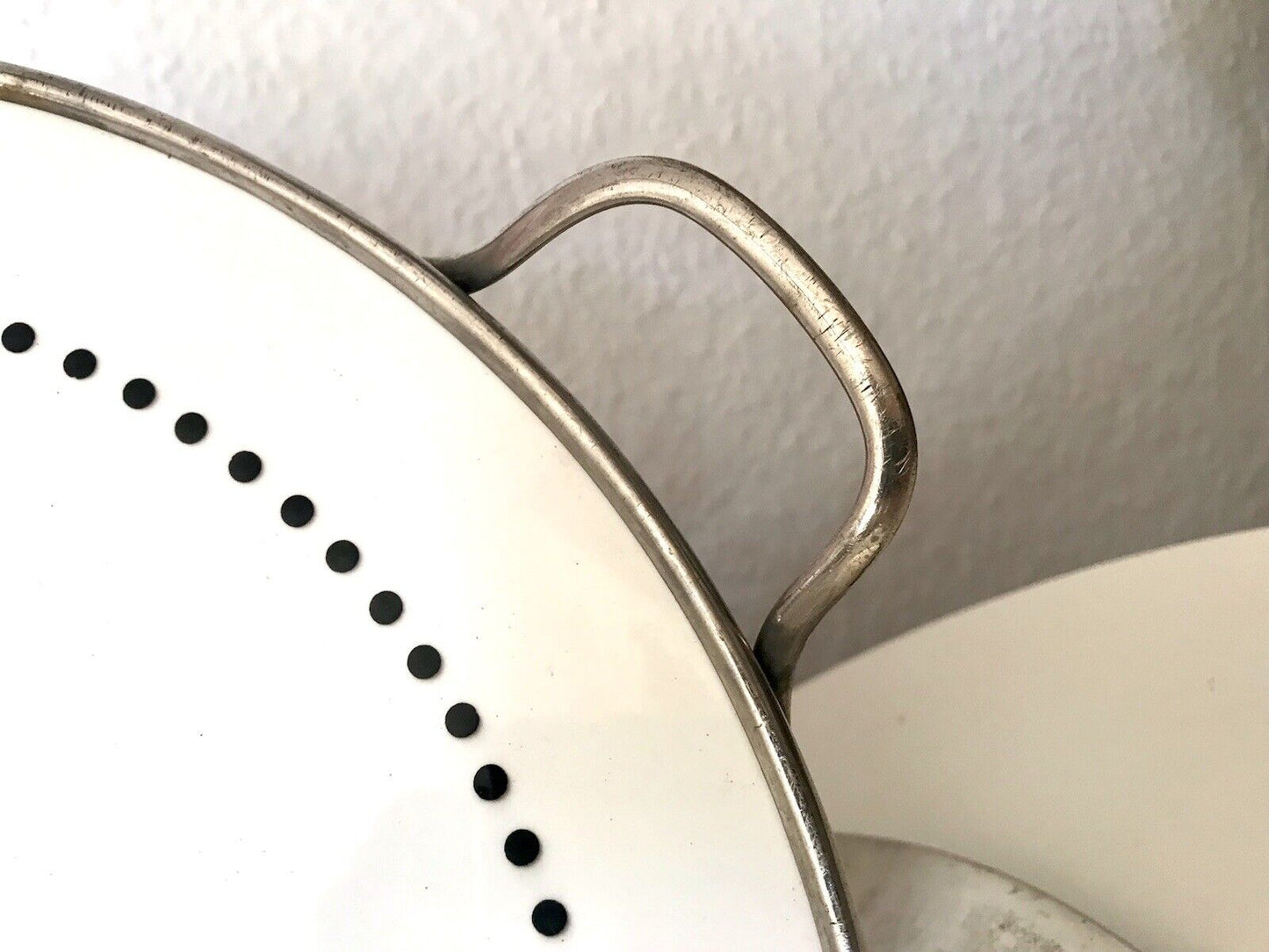 Antik Art Déco Tortenplatte Metallmontur Keramik Staffel Limburg gemarkt