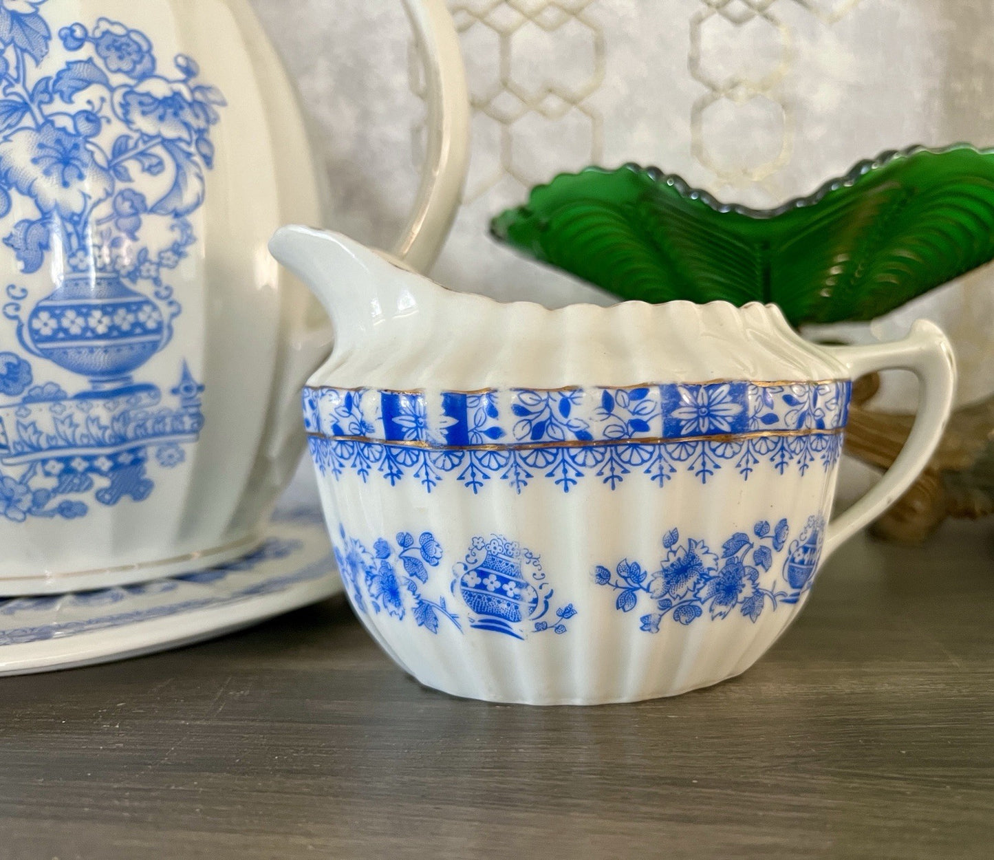 Edel Antik Jugendstil Sorau Margaret Porzellan Kaffeeservice Kernstück 4 Teile