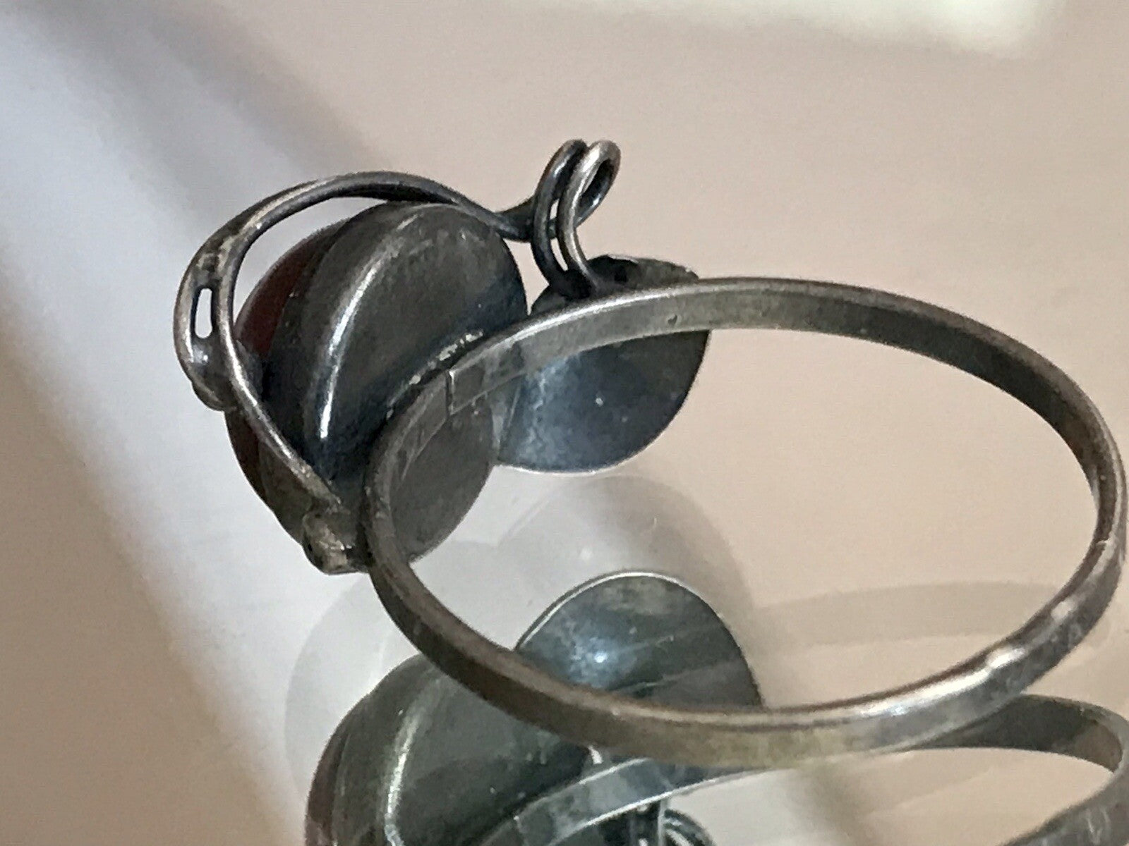 Alt Antik Edel Bernstein DAMEN RING Silber Super Design! Gr.59 18,8 mm Wow