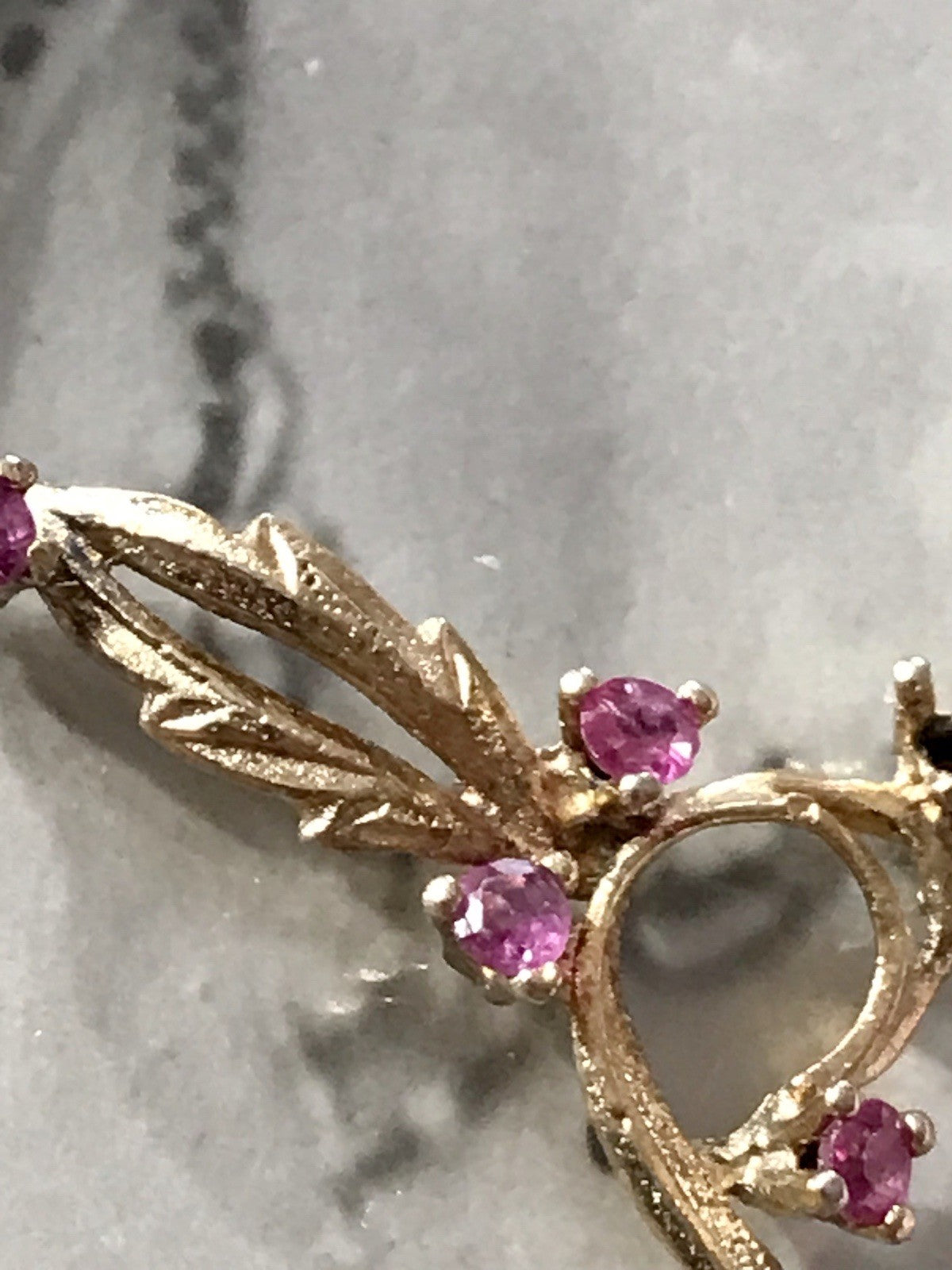 Antik Edel Jugendstil 925 Silber vergoldet Collier Halskette Rubine ?