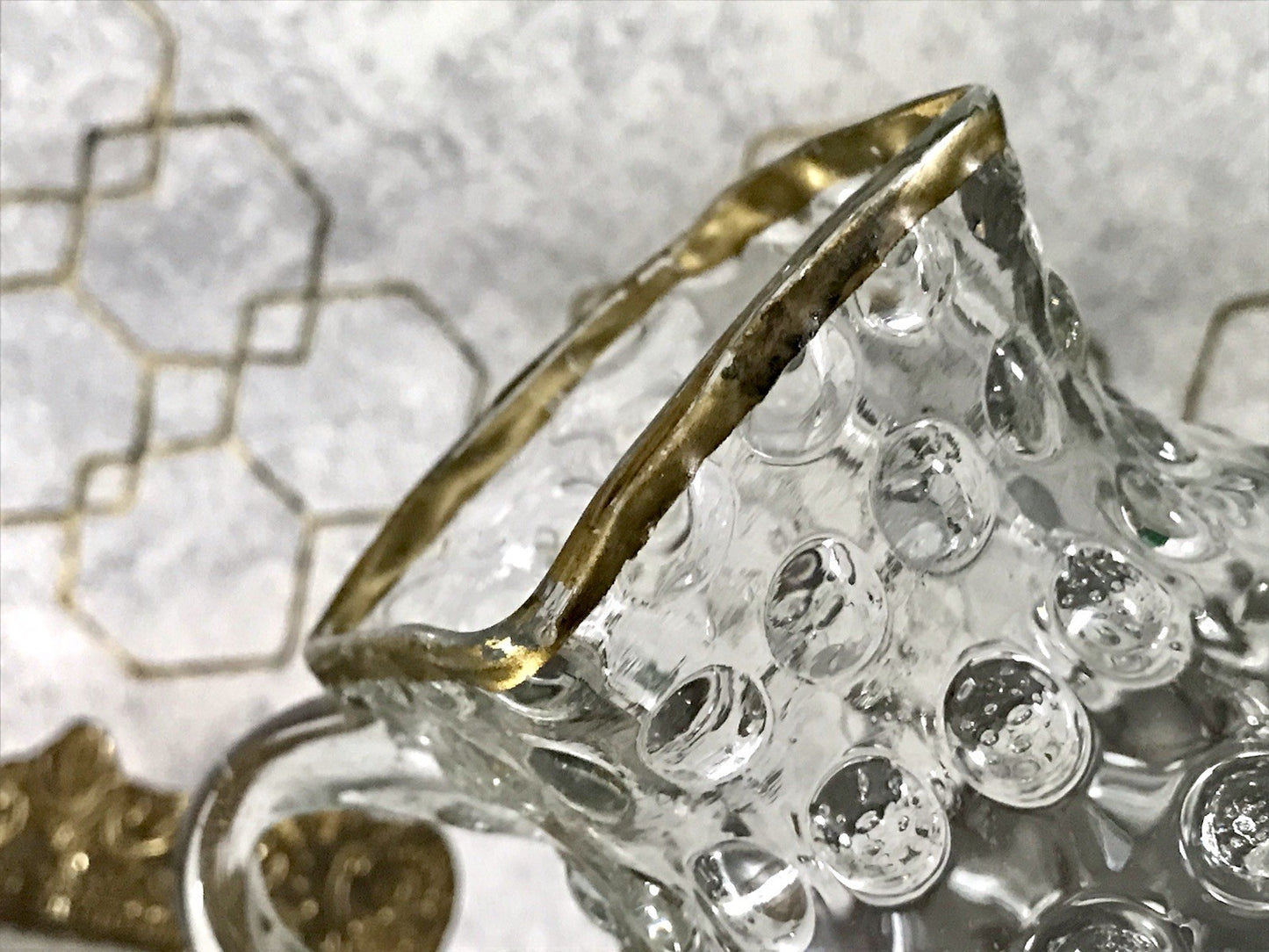 Anti Krug Glaskrug Kanne Karaffe Nuppen Abriss Zwar&Neugebauer Weißwasser 0,6 L