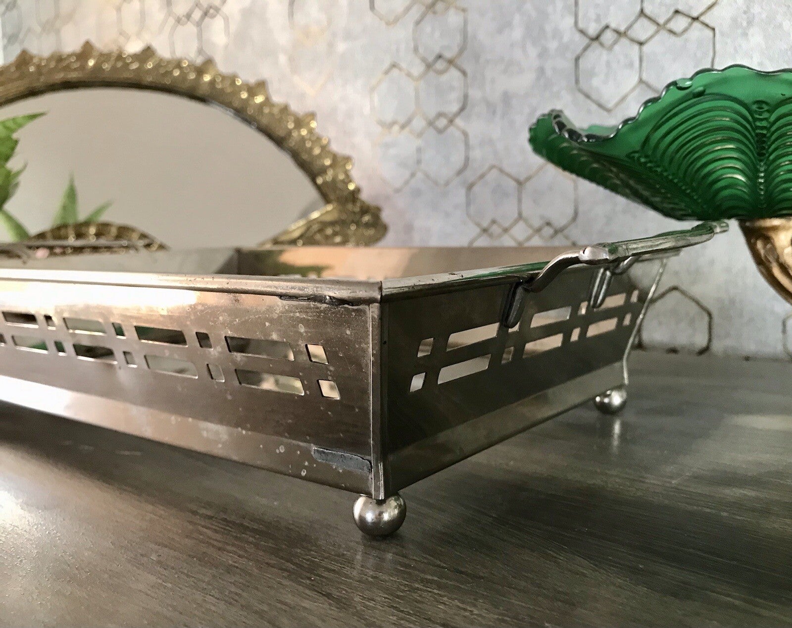 Antik Jugendstil Art Déco Schale versilbert? Argentor? Jardiniere  Tafelaufsatz