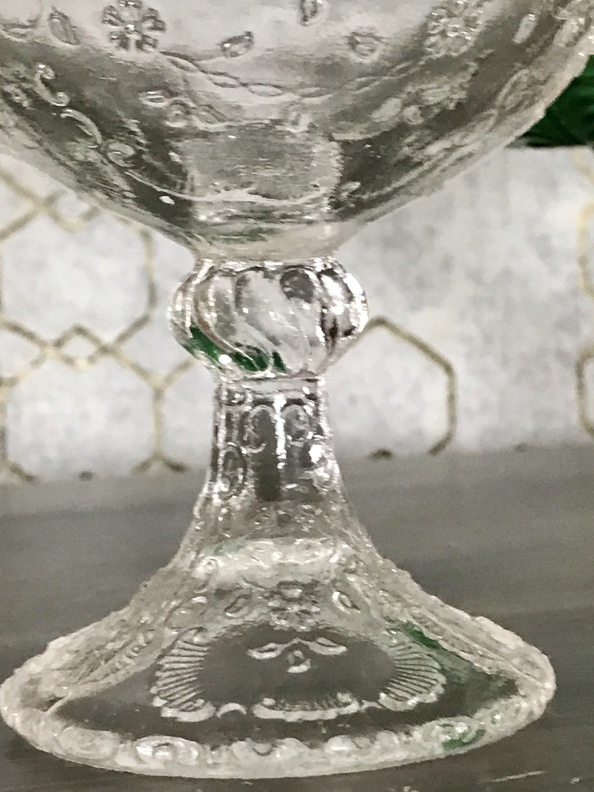 Antik Jugendstil Pressglas Schale Fußschale Schale Zuckerschale Bonboniere süß