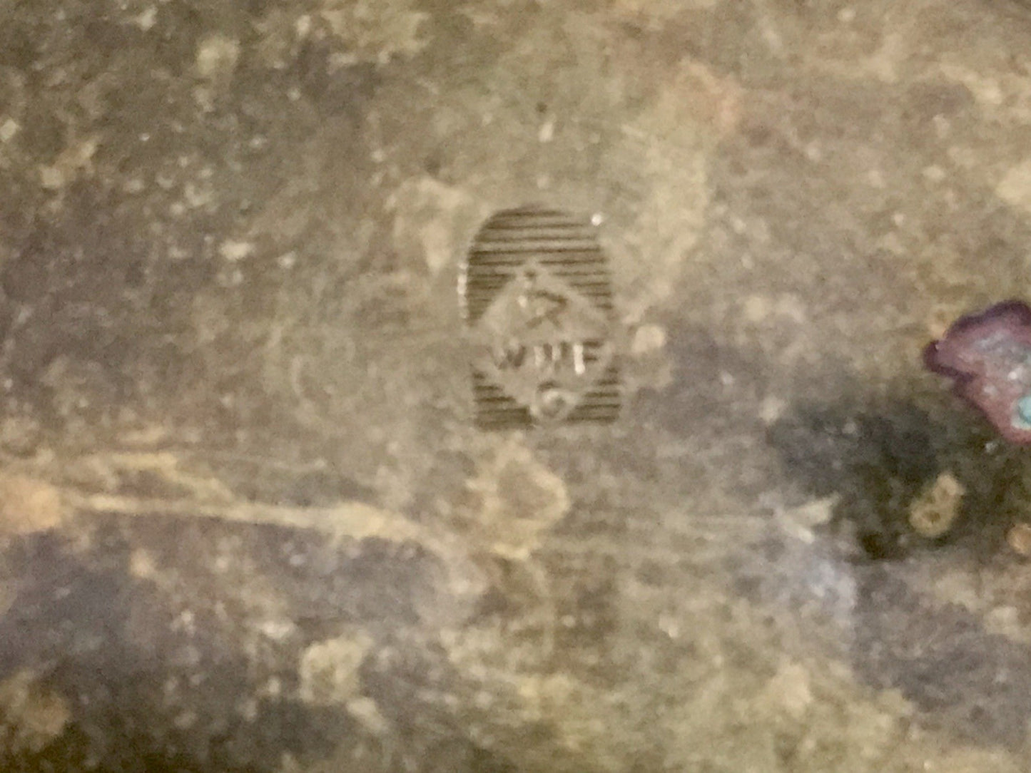 Antik WMF Straußenmarke Jugendstil Art Déco Messing Vase Relief