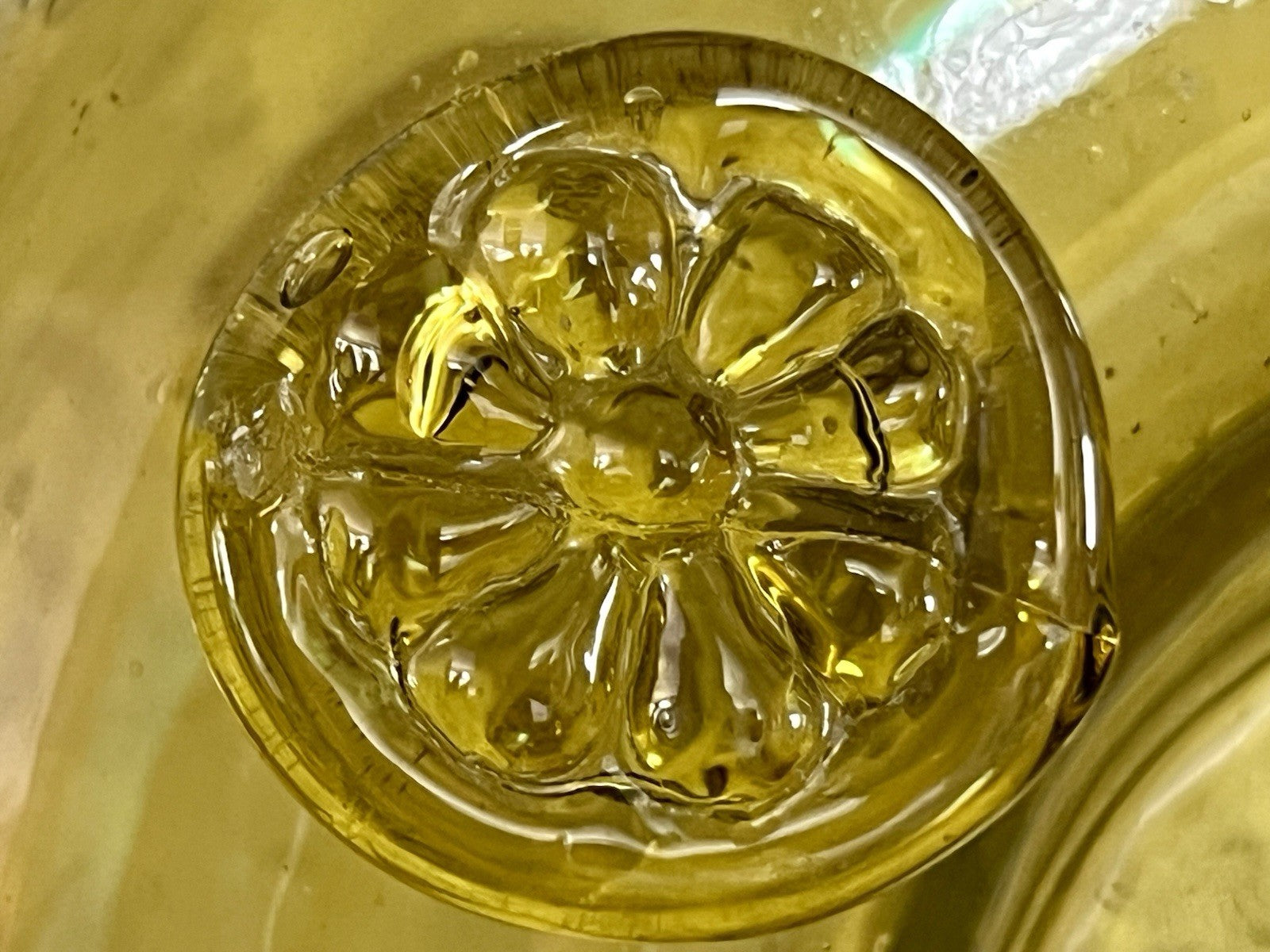 Antik Krug Karaffe Kanne Glas mundgeblasen Waldglas Nuppen FadenAuflagen ~1870