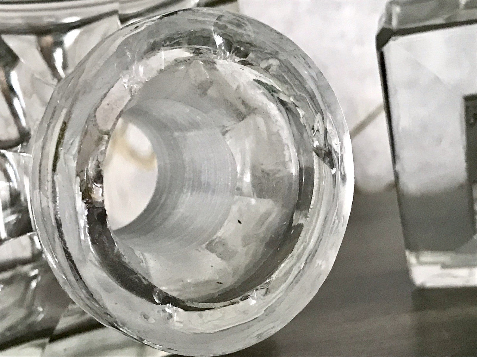 Antik ? Art Déco Kristallglas Design Moser? Posselt ? Karaffe EDEL geometrisch