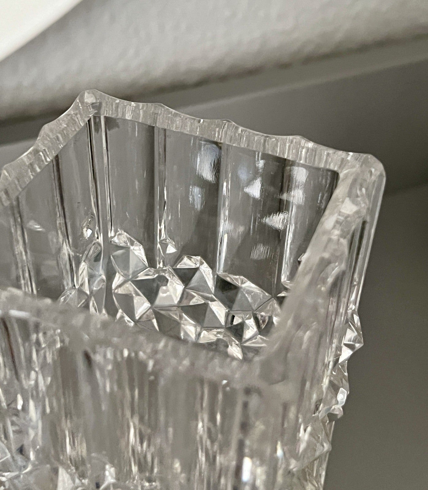 Vintage MCM Vase Blockvase Glasvase Glas Bleikristall Kristallglas Nachtmann?