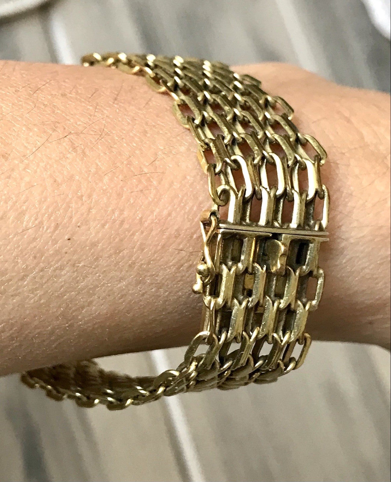 Vintage Teppicharmband Armband vergoldet Amerik. Doublè