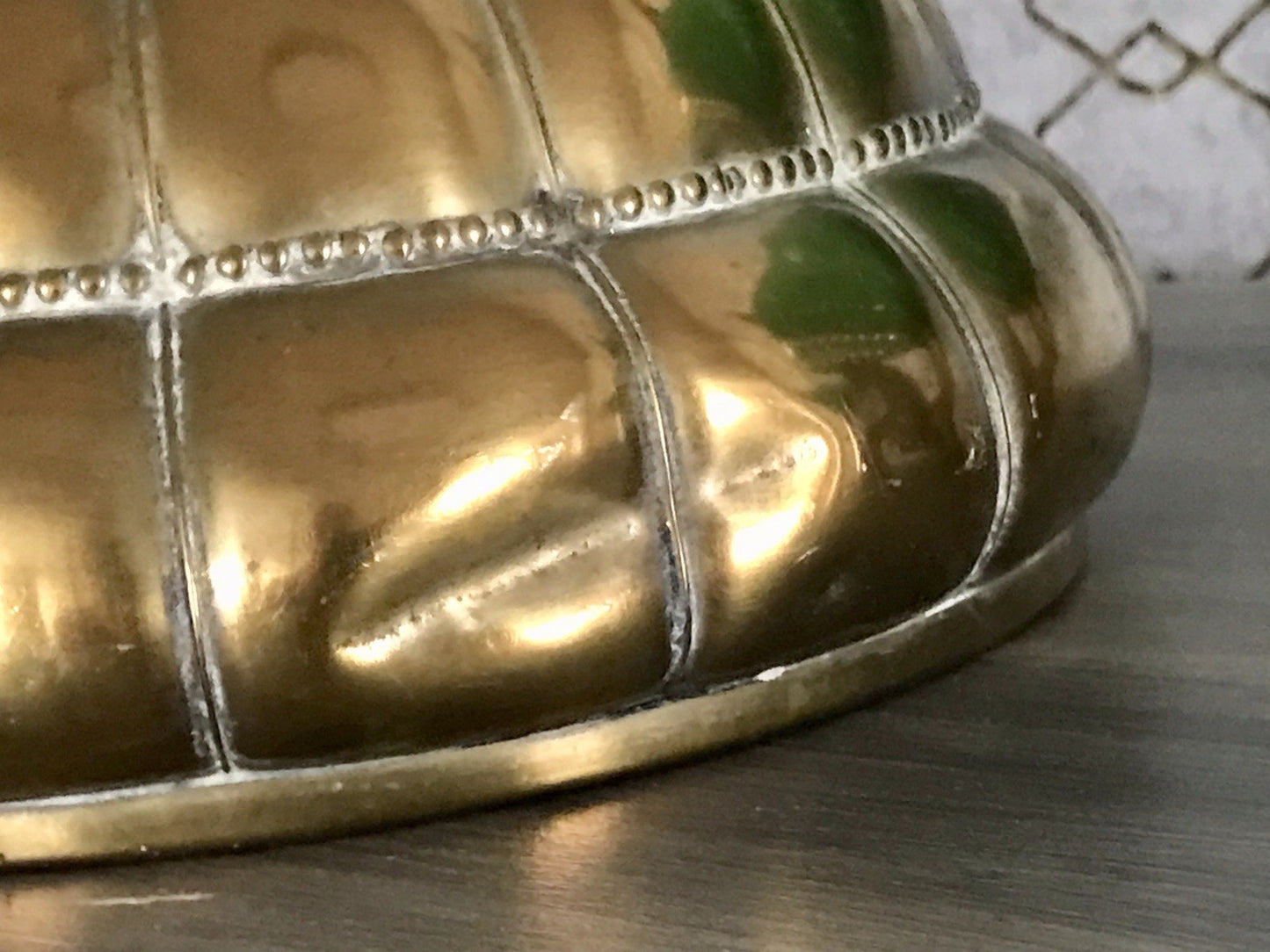 Antik WMF Straußenmarke Jugendstil Art Déco Messing Vase Relief