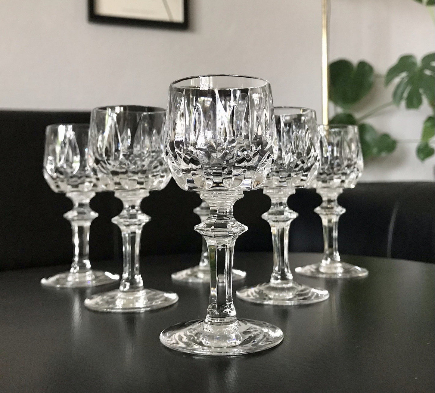 Vintage 6 edel Schnapsgläser Likör Gläser Kristallglas geschliffen Nachtmann