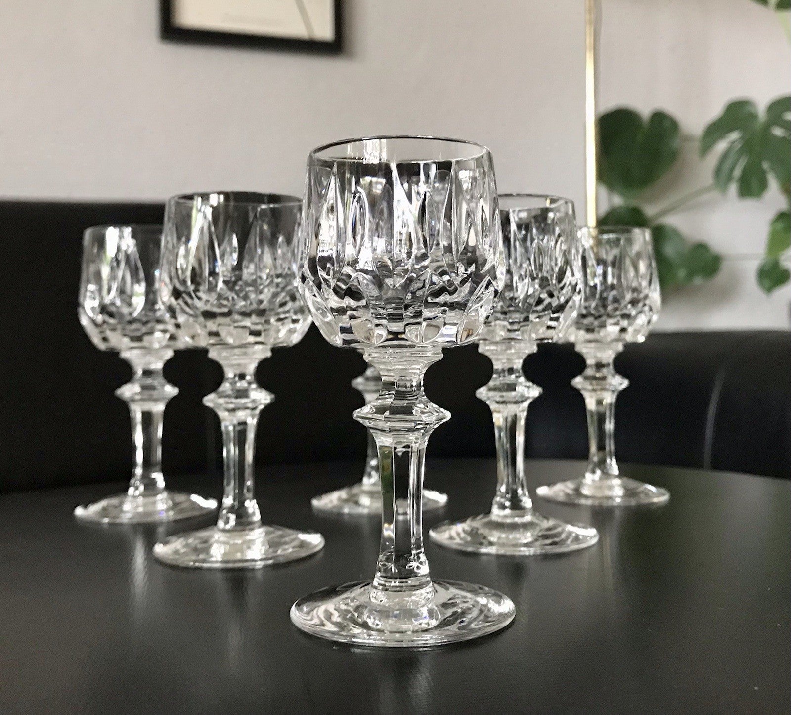 Vintage 6 edel Schnapsgläser Likör Gläser Kristallglas geschliffen Nachtmann