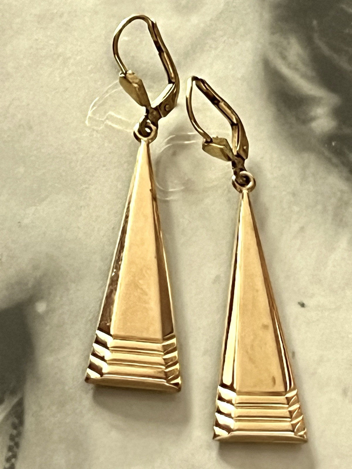 Vintage Ohrhänger Ohrringe vergoldet Amerik. Doublè Walzgold