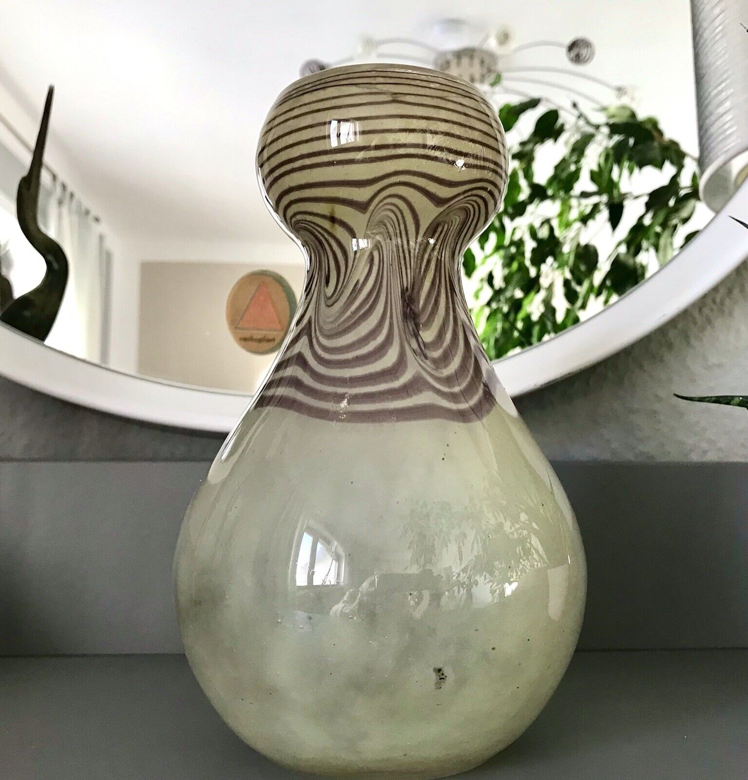 Glaskunst Studio Glas Vintage Eisch Vase Designer Glasvase signiert Eisch