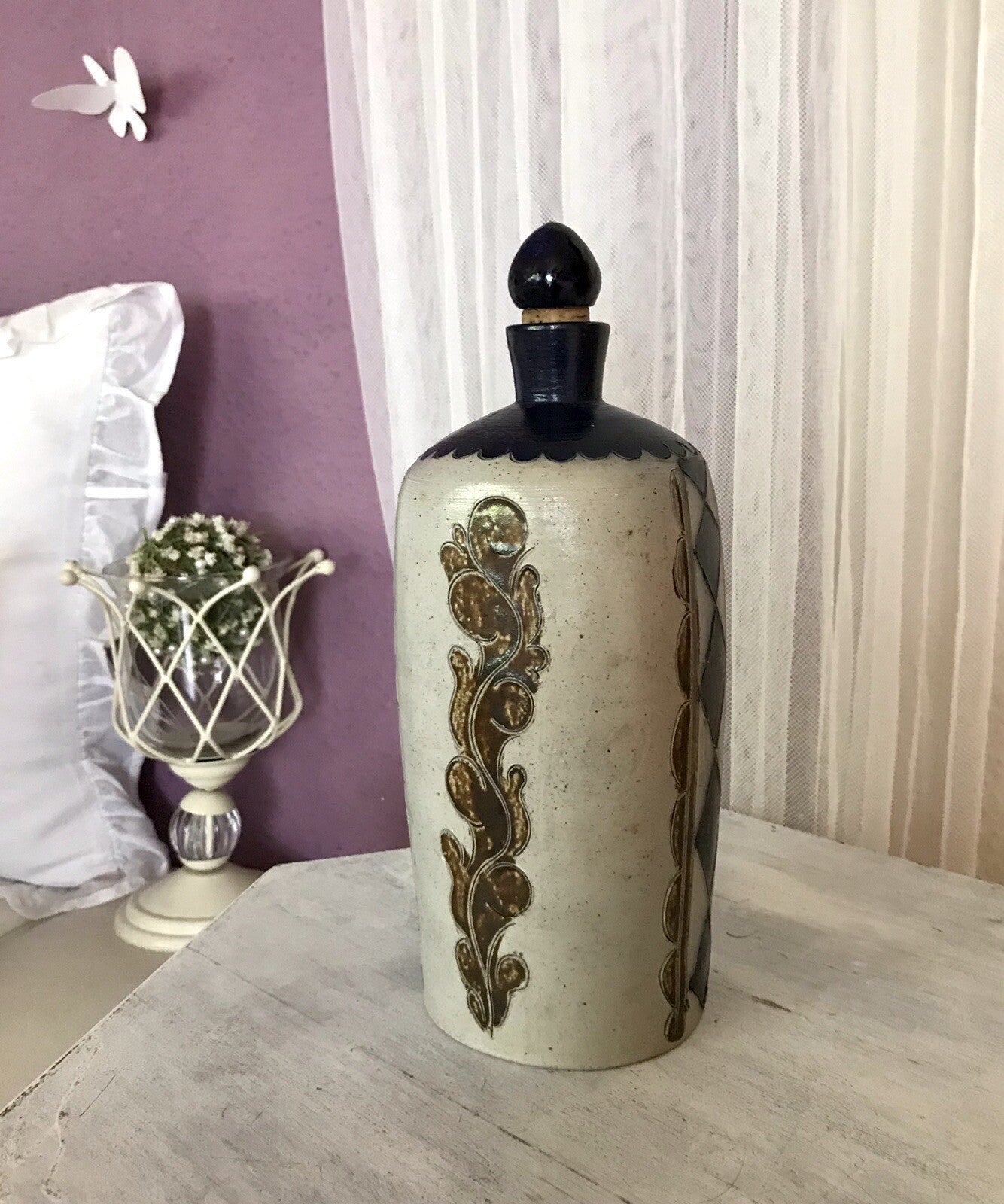 Vintage Karaffe Flasche Schnapsflasche Keramik Steinzeug Westerwald?
