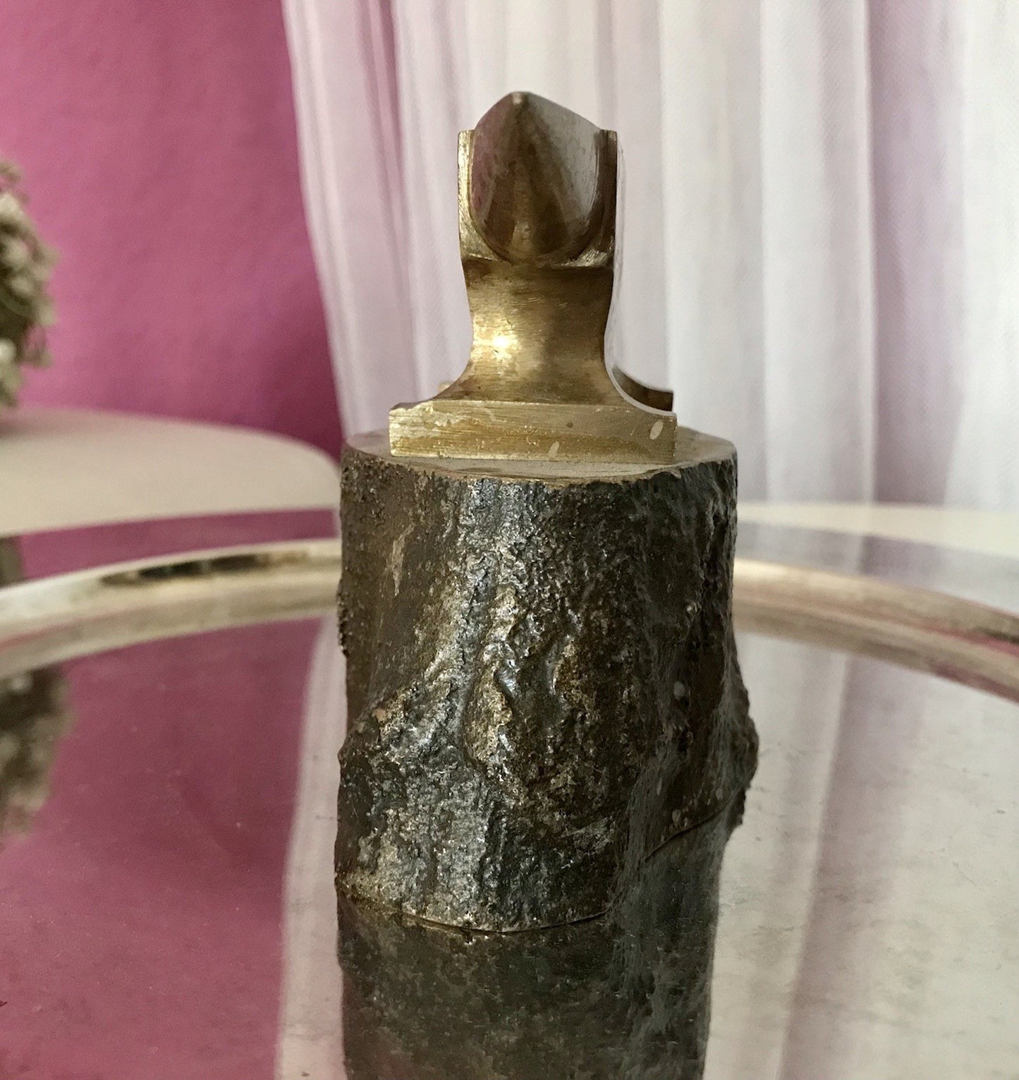 Vintage Mini Amboss Siemag Goldschmied Uhrmacher auf Sockel Brutalist Siegen