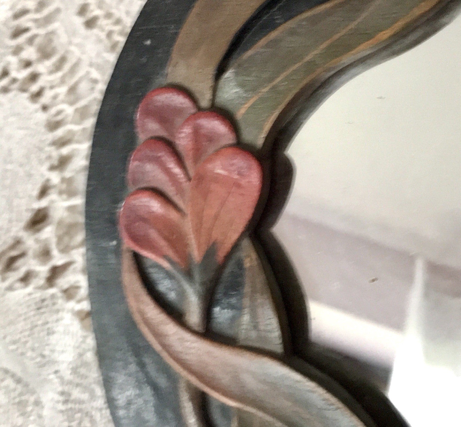 Antik? Vintage Spiegel Handspiegel Holz geschnitzt in Jugendstil gearbeitet