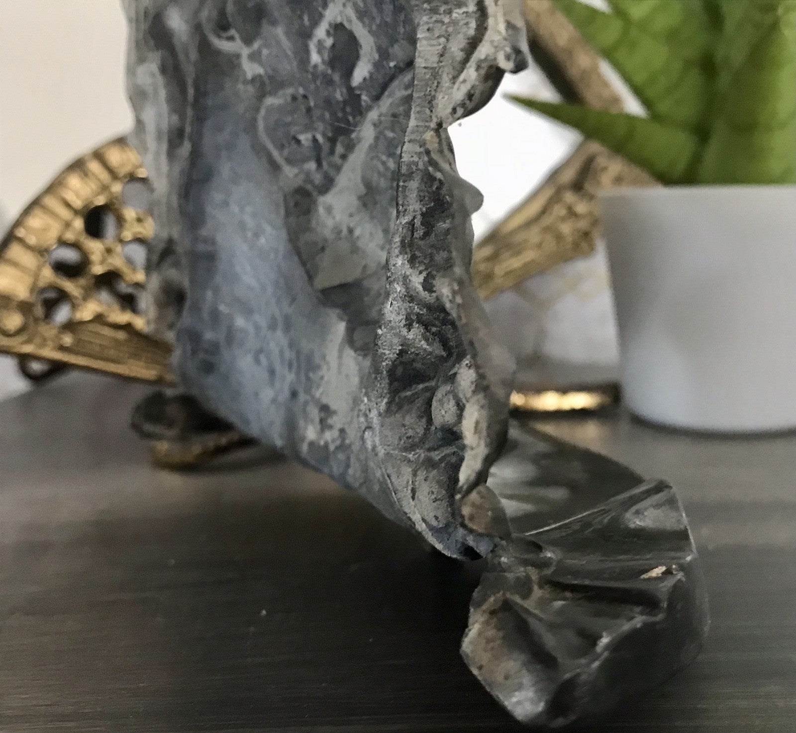 Antik Zinn? Relief Jesus Büste Dornkrone Figur Guss?  schön