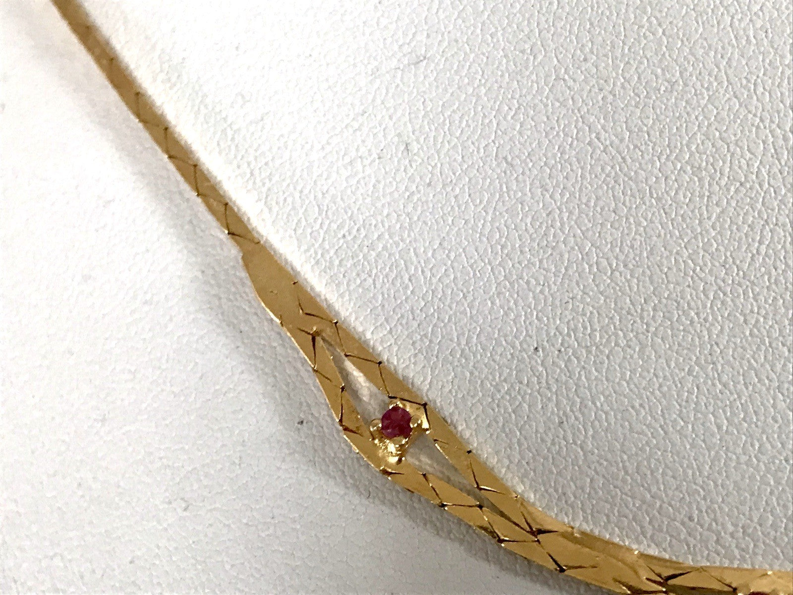 Alt Edel Vintage 925 Silber vergoldet Collier Halskette Rubine?