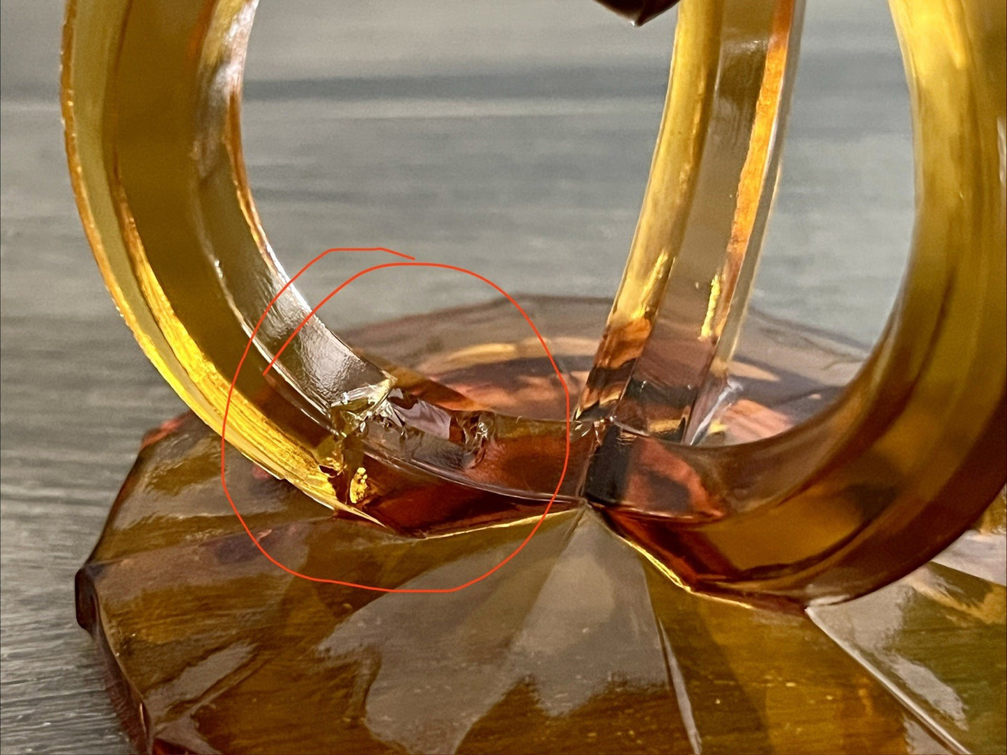 Art Déco 1 Vase Glasvase Pressglas Antik Bernstein Gelb Amber Glas Stölzle?