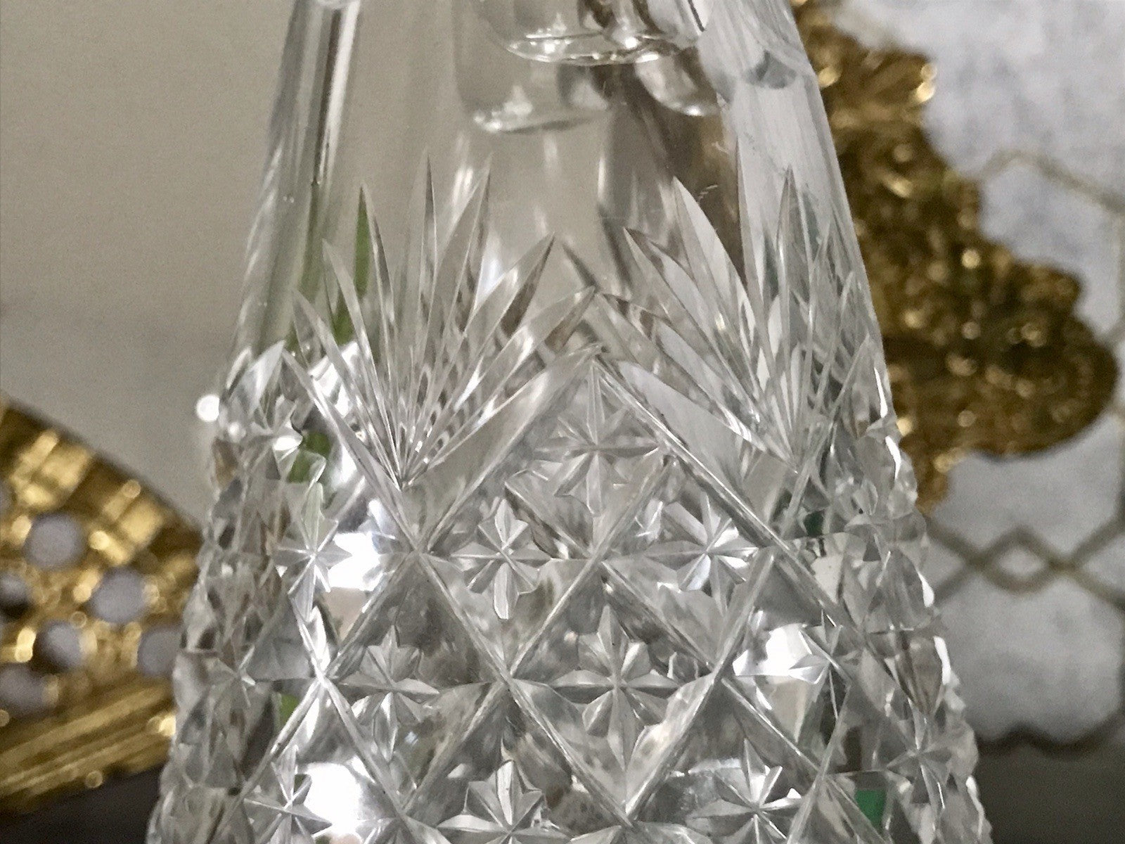 Antik Baccarat? Glaskaraffe Karaffe Kristallglas wundervoll Bleikristall Edel