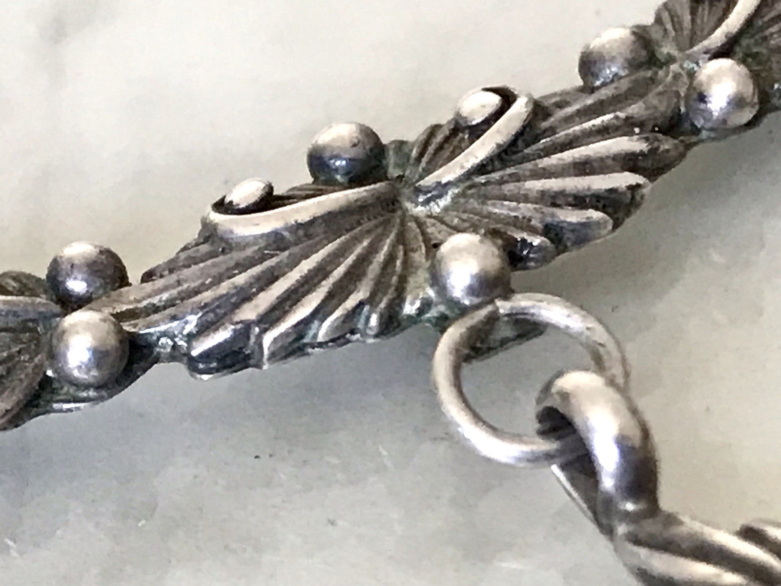 Antik alt 925 Sterling Silber Collier Halskette Türkis