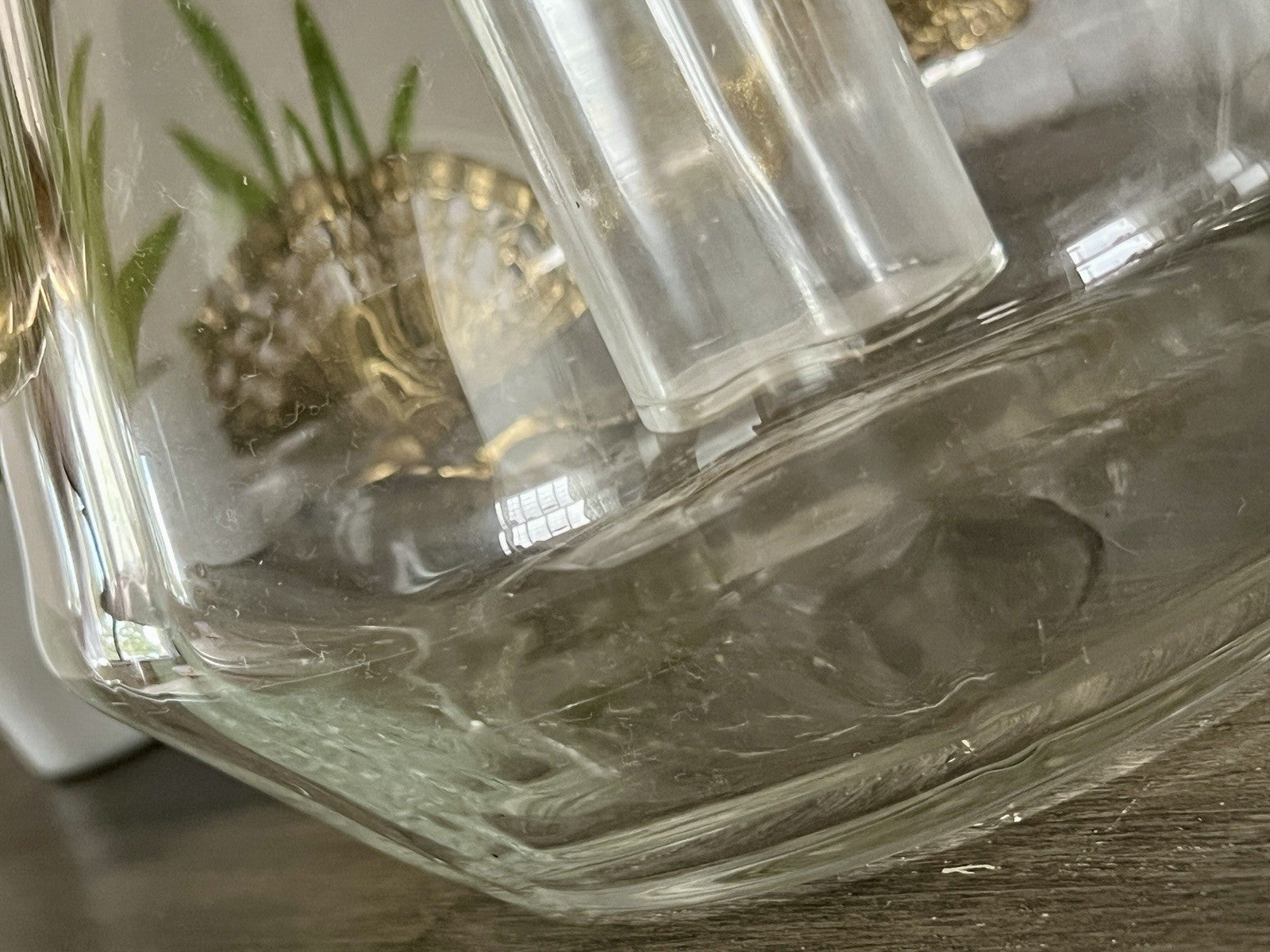 Antik Art Dèco DRGM Karaffe Kalte Ente  Glas optisch gerippt versilberte Montur