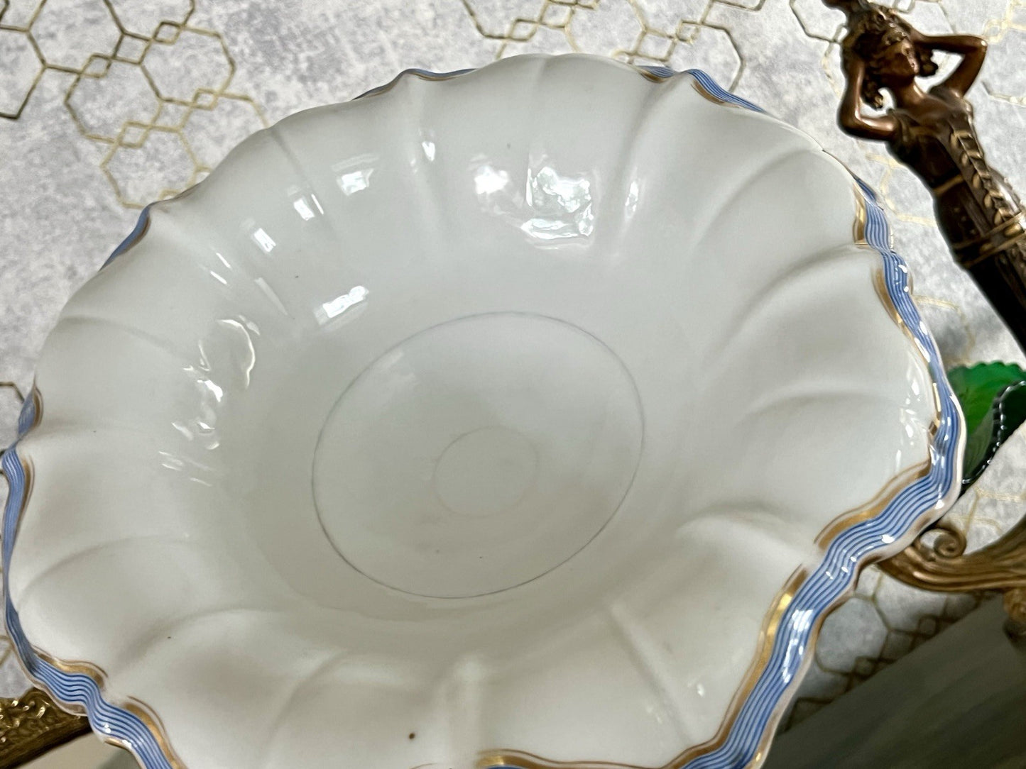 Antik Biedermeier Porzellan Fußschale Schale  ca. 1830 Pressmarke N So SCHÖN!!