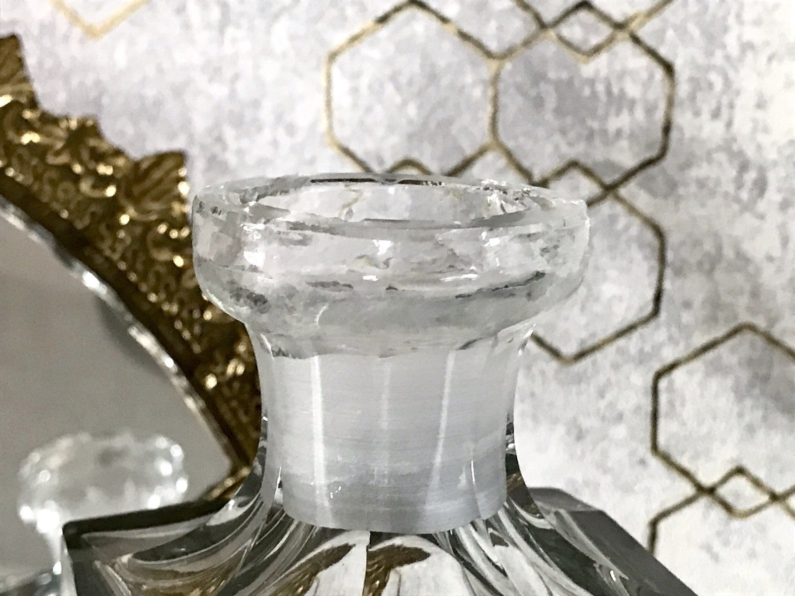 Antik ? Art Déco Kristallglas Design Moser? Posselt ? Karaffe EDEL geometrisch