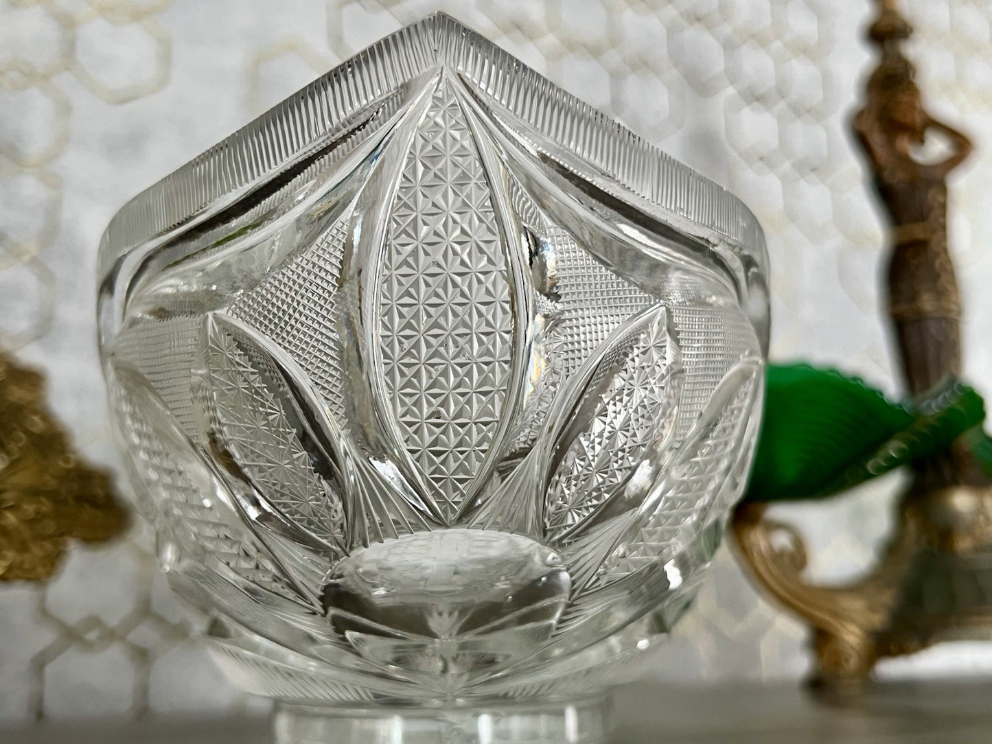 Vintage Sehr EDEL Bleikristall Schale Glasschale Jardiniere Kristallglas Glas