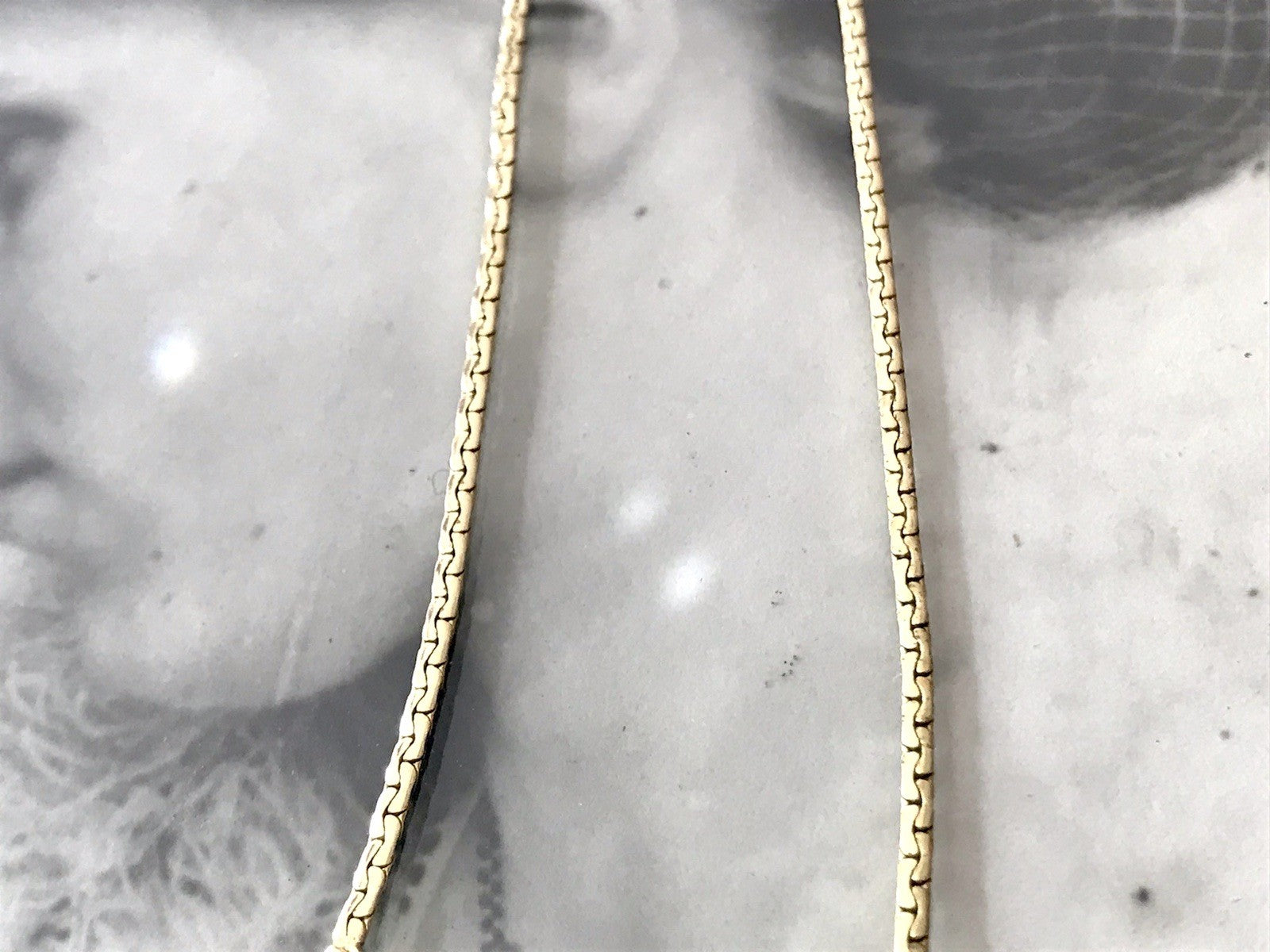 Vintage Amerik. Doublè vergoldet Schmuck Kette Halskette Collier Perle