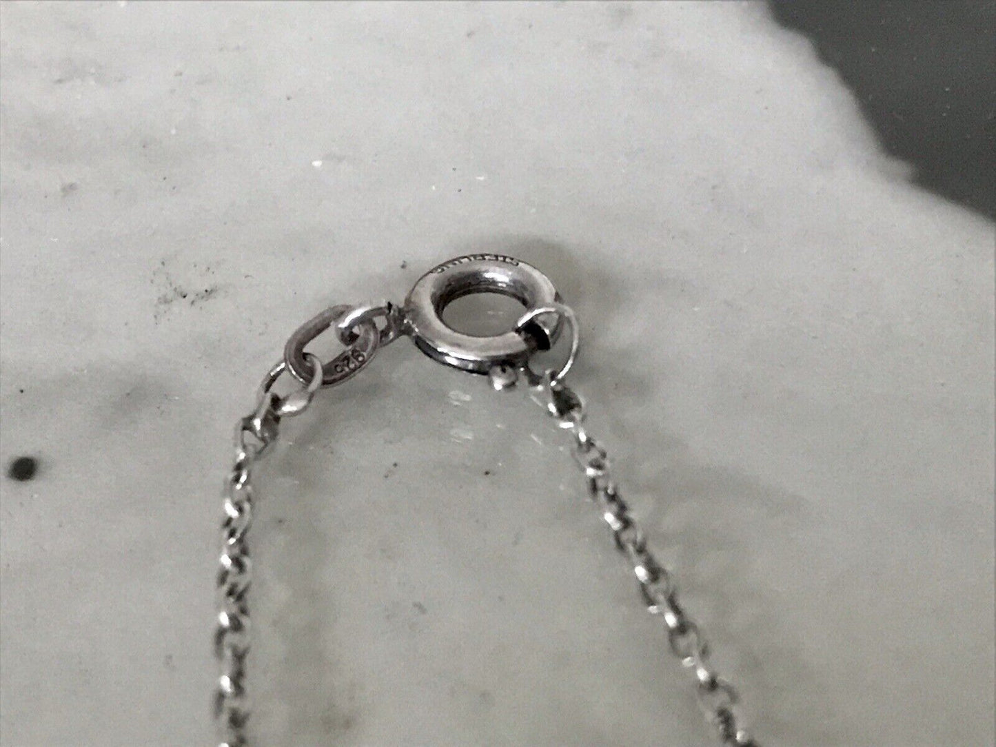 Antik Jugendstil Art Déco 925 Sterling Silber Collier Halskette roter Stein
