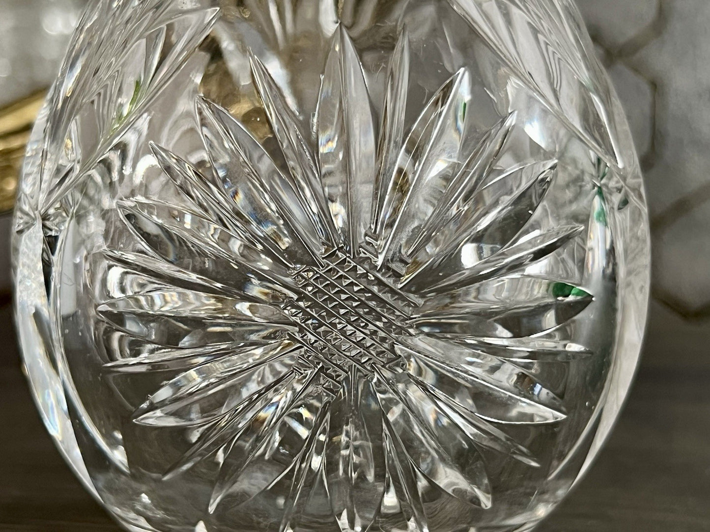Alt Vintage Karaffe Kristallglas Bleikristall geschliffen So SCHÖN