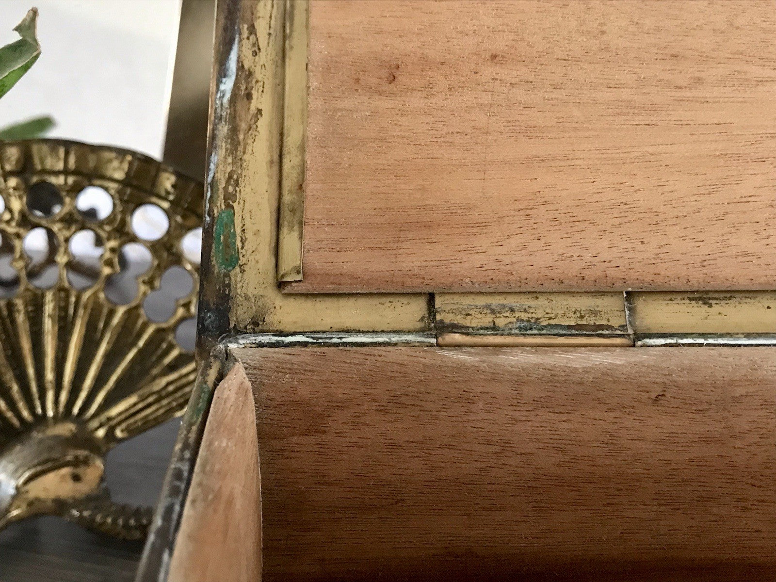 Antik WMF Jugendstil Messing Schatulle Zigarrendose Dose wunderschön Kegelklub