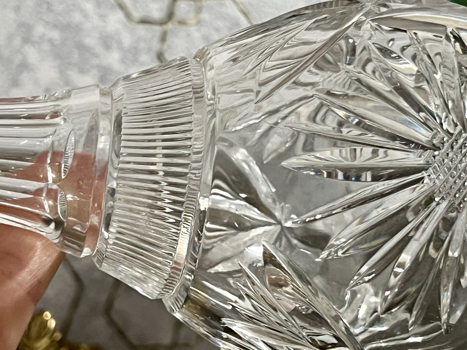 Alt Vintage Karaffe Kristallglas Bleikristall geschliffen So SCHÖN