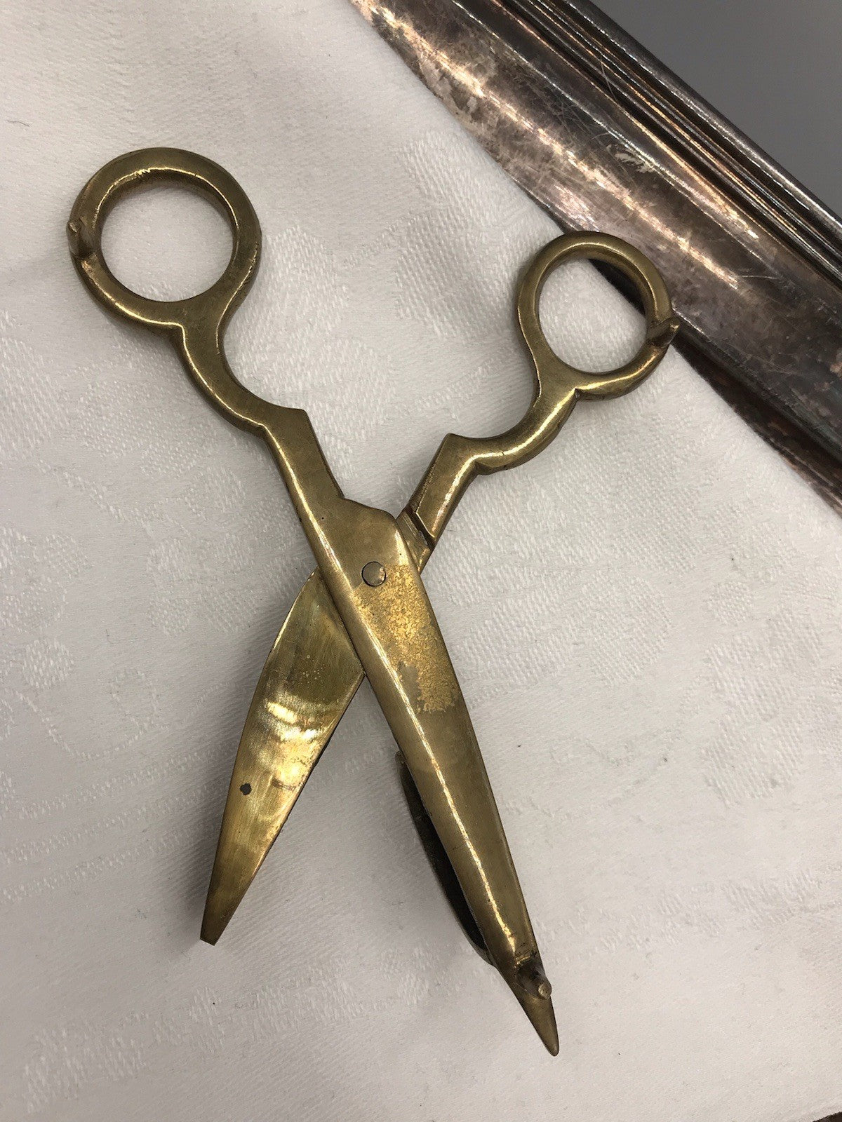 Alt Vintage Messing Dochtschere massiv