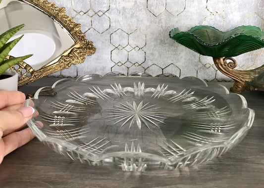 Antik Bleikristall Schale Glasschale Kristallglas Glas Schliff EDEL wundervoll!