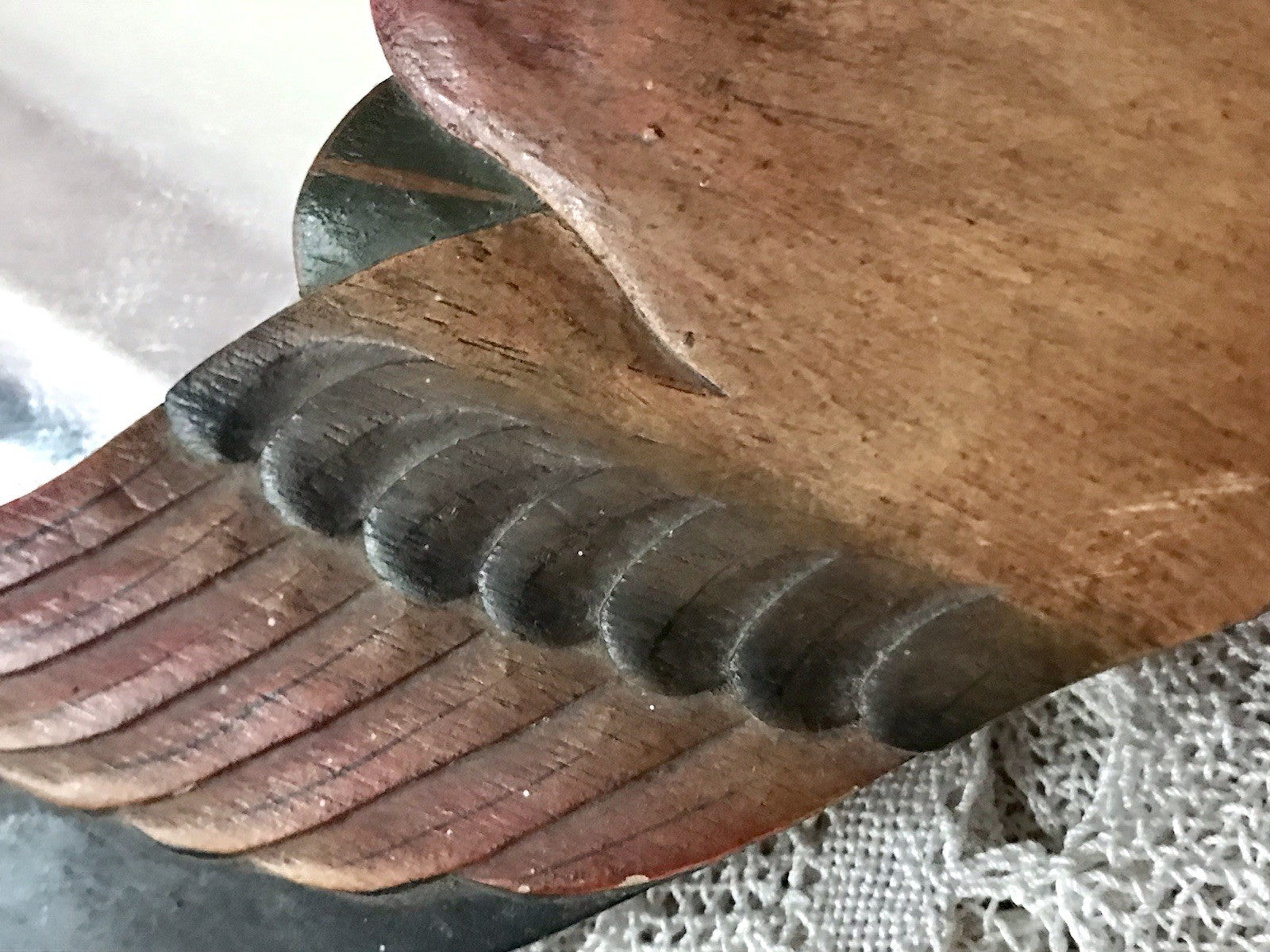 Antik? Vintage Spiegel Handspiegel Holz geschnitzt in Jugendstil gearbeitet