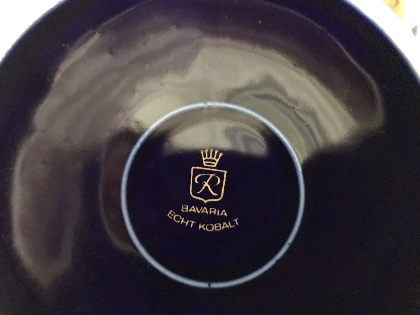 Vintage Alt 1 Porzellan Prunkvase Vase Echt Kobalt Golddekor