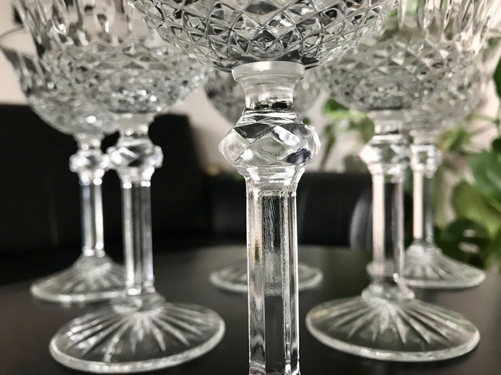 Vintage 6 Sekt Champagnerschalen Gläser Sektschalen Glas