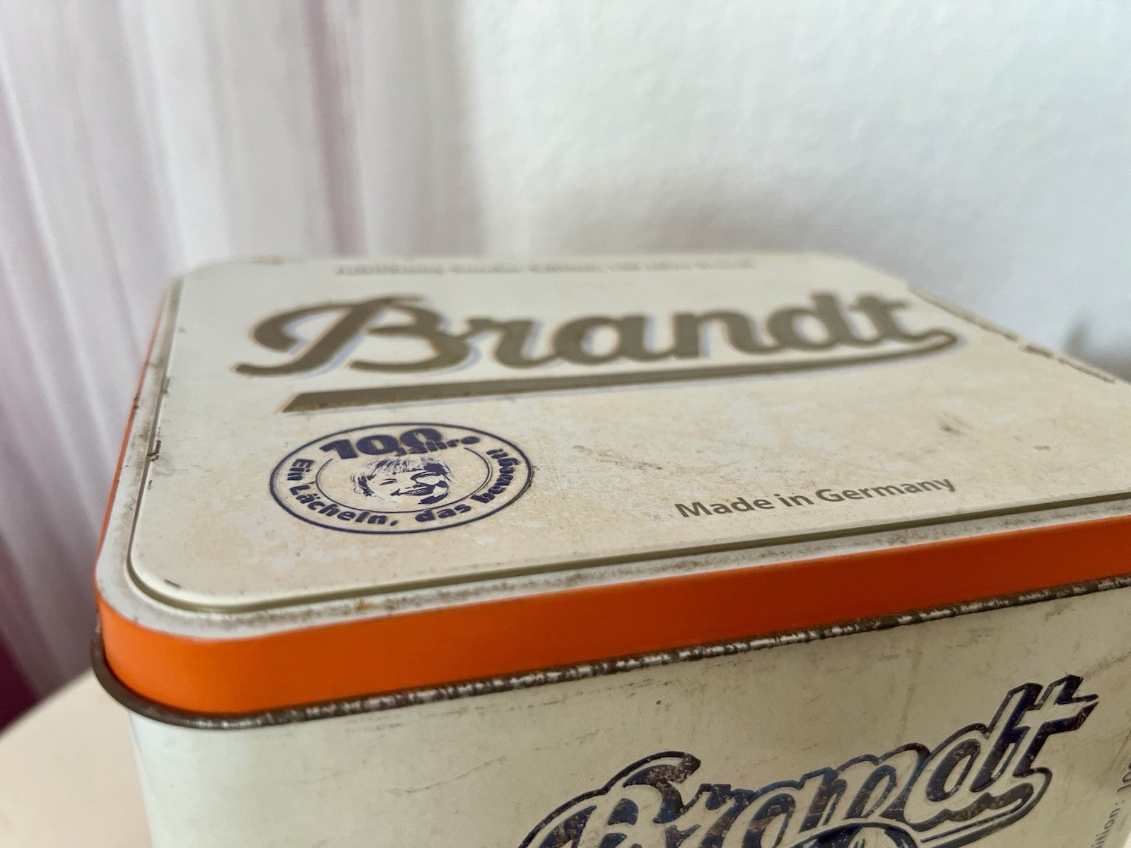 Vintage Blechdose Brandt Zwieback 100 Jahre Jubiläum
