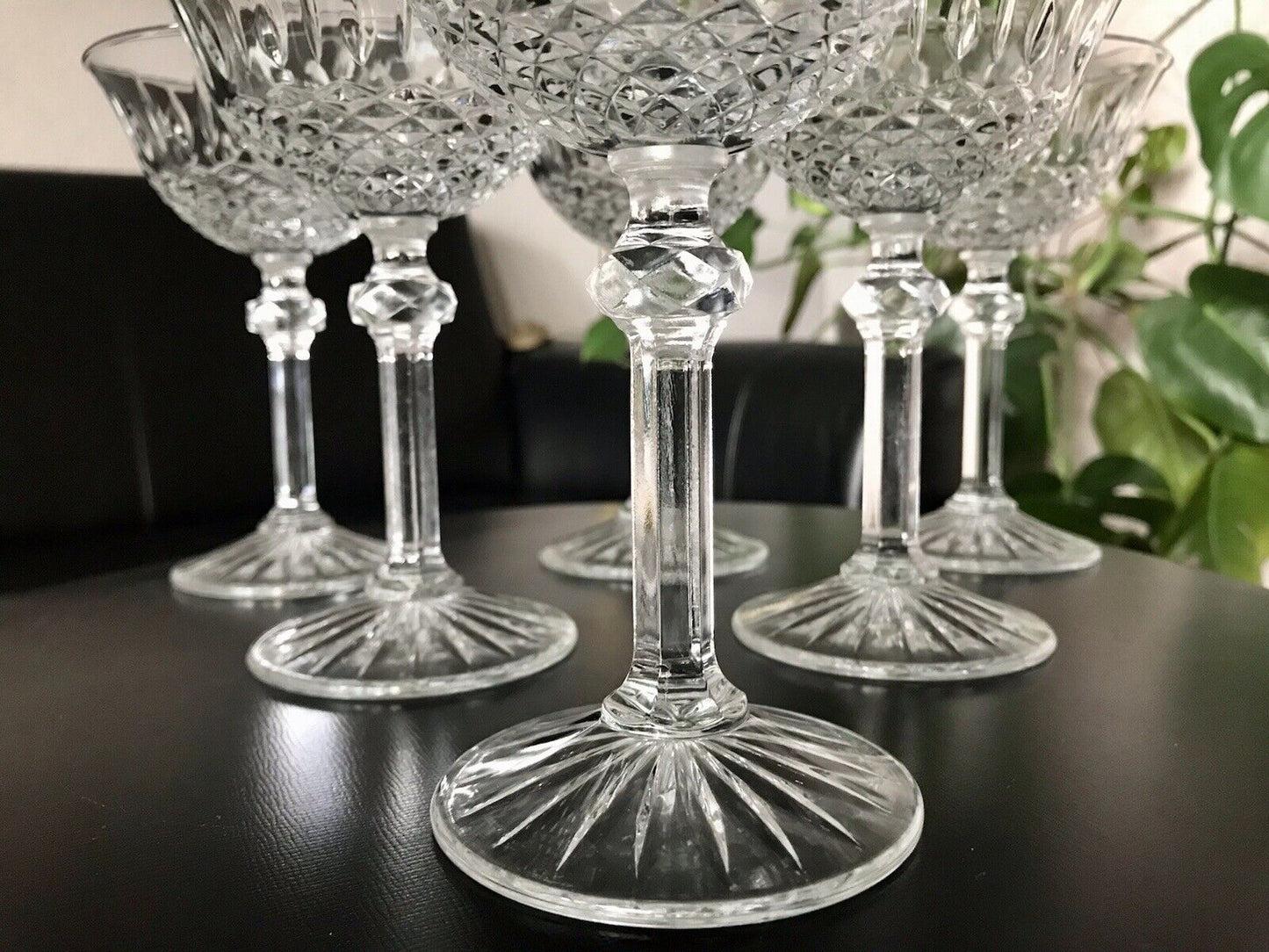 Vintage 6 Sekt Champagnerschalen Gläser Sektschalen Glas