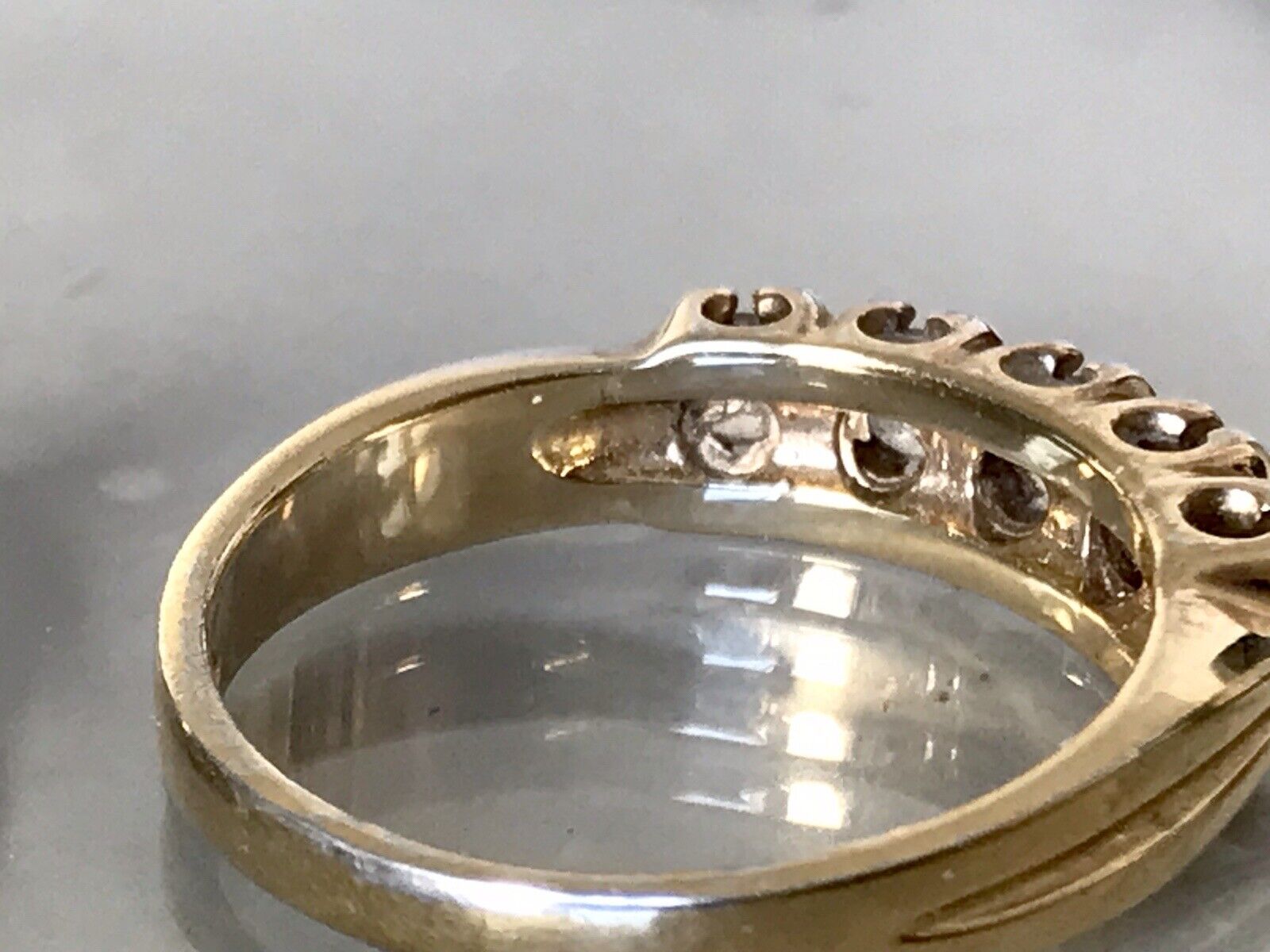 Antik ? Vintage Damen Memory Ring Steine Silber 800 Gr.55 56 1,75 17,8 vergoldet