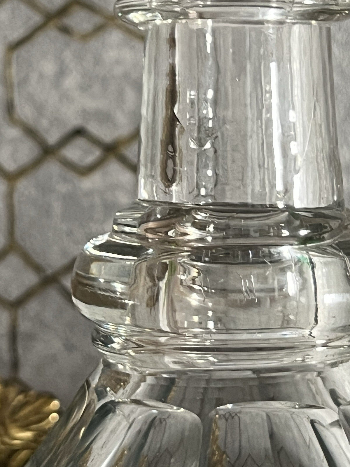 Antik Biedermeier ? groß Karaffe Weinkaraffe Dekanter Glas viktorianisch