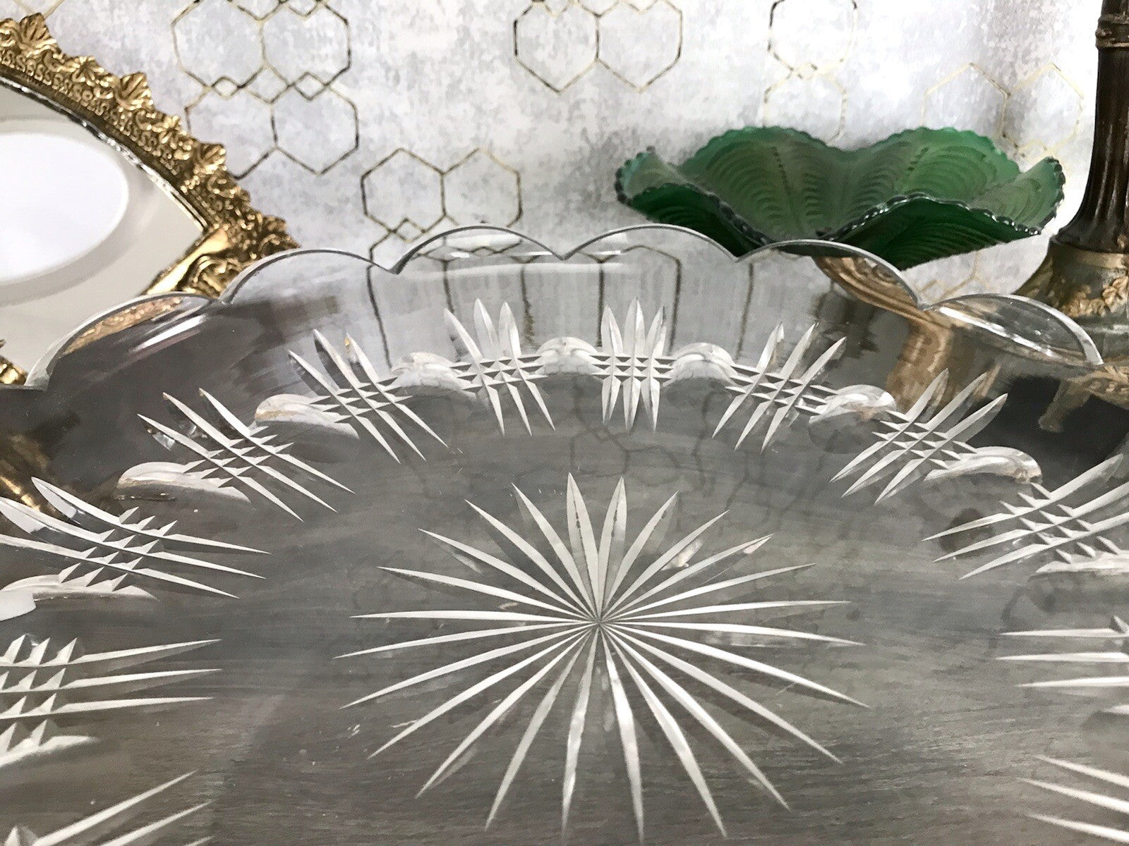 Antik Bleikristall Schale Glasschale Kristallglas Glas Schliff EDEL wundervoll!