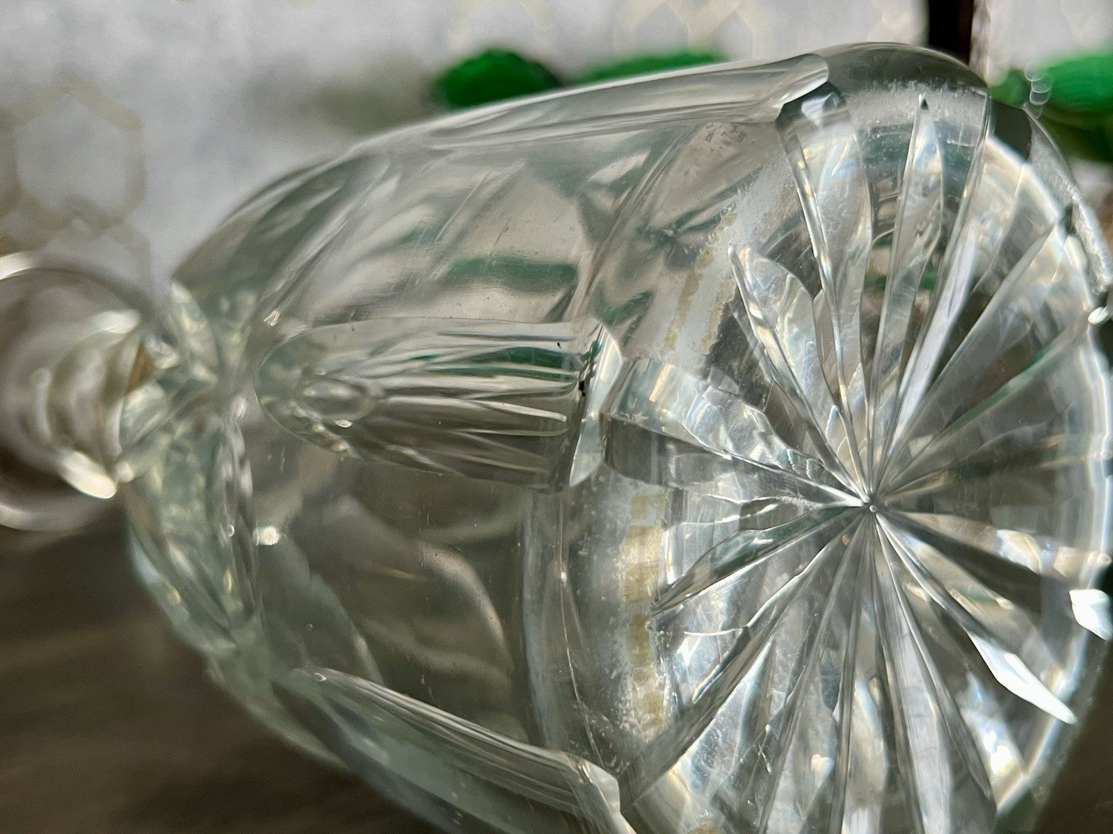 Antik Biedermeier ? groß Karaffe Weinkaraffe Dekanter Glas viktorianisch