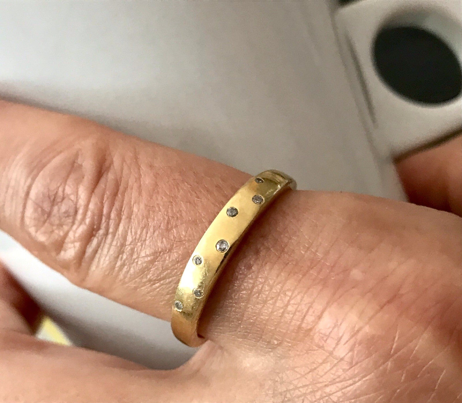 Vintage Ring farblose Steine Silber 925 vergoldet ~Gr.63 JLO